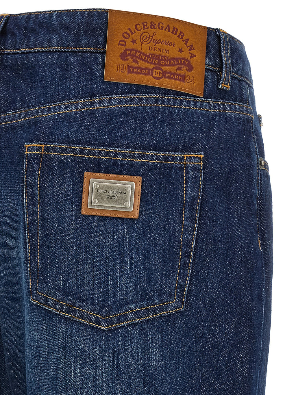 Dolce & Gabbana Dolce & Gabbana Stretched Pleated Trompe Loeil Jeans