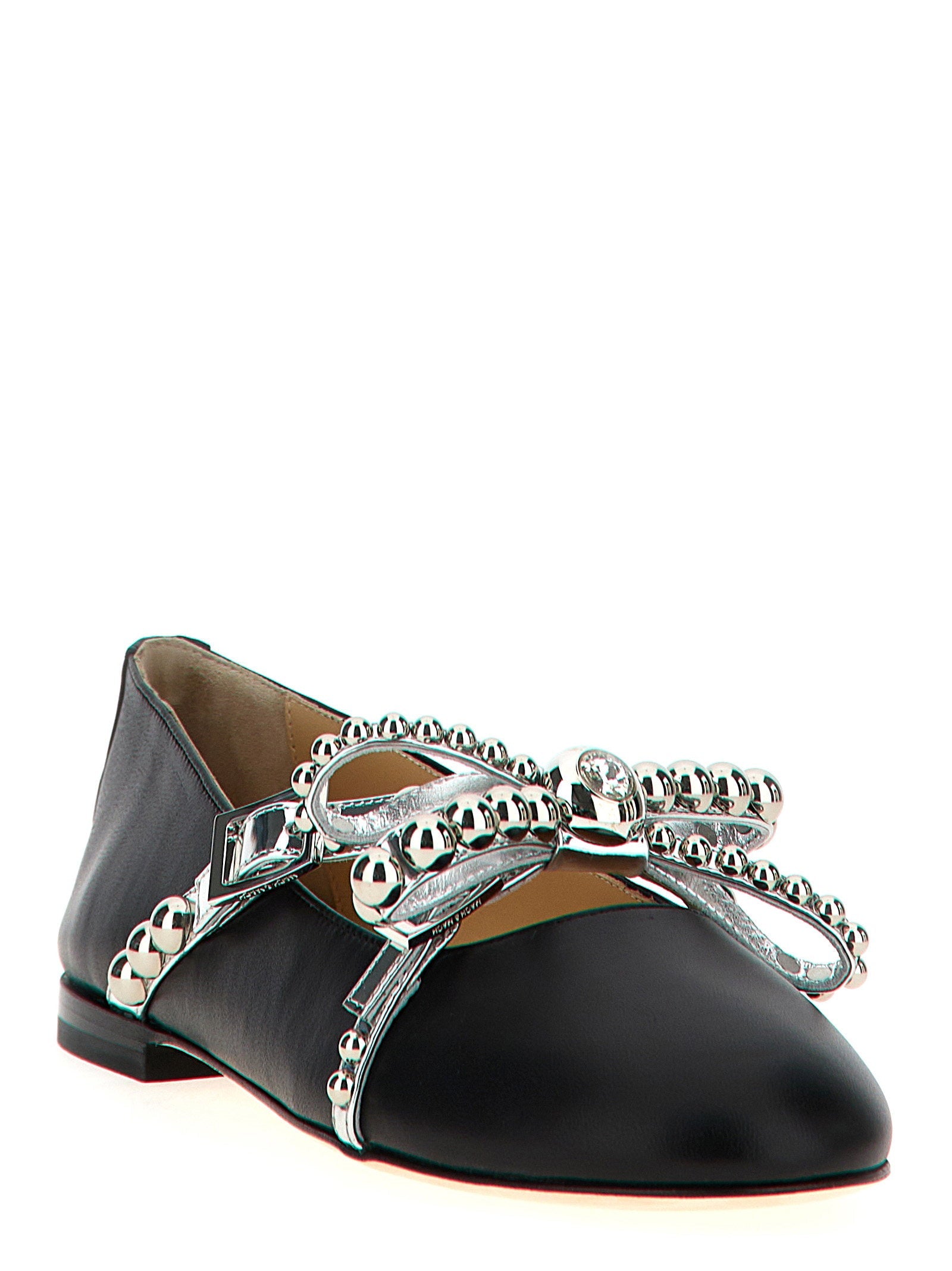 Mach & Mach Mach & Mach Crystal Studs Ballet Flats