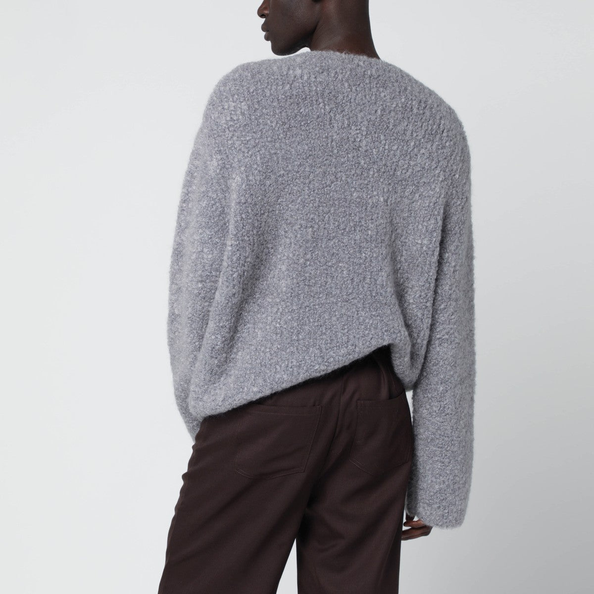 Séfr Jermaine grey sweater in bouclé yarn