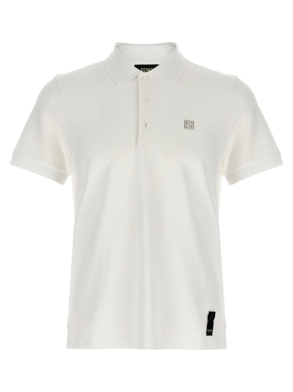 Fendi Fendi Ff Metallic Logo Polo Shirt