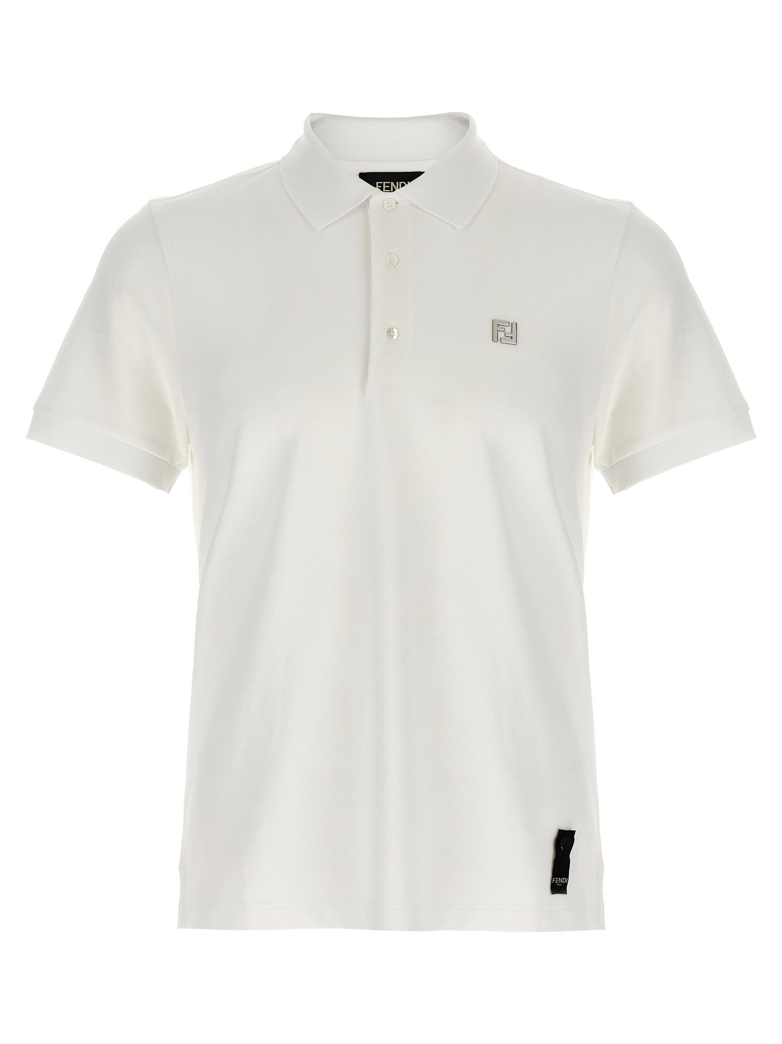 Fendi Fendi Ff Metallic Logo Polo Shirt