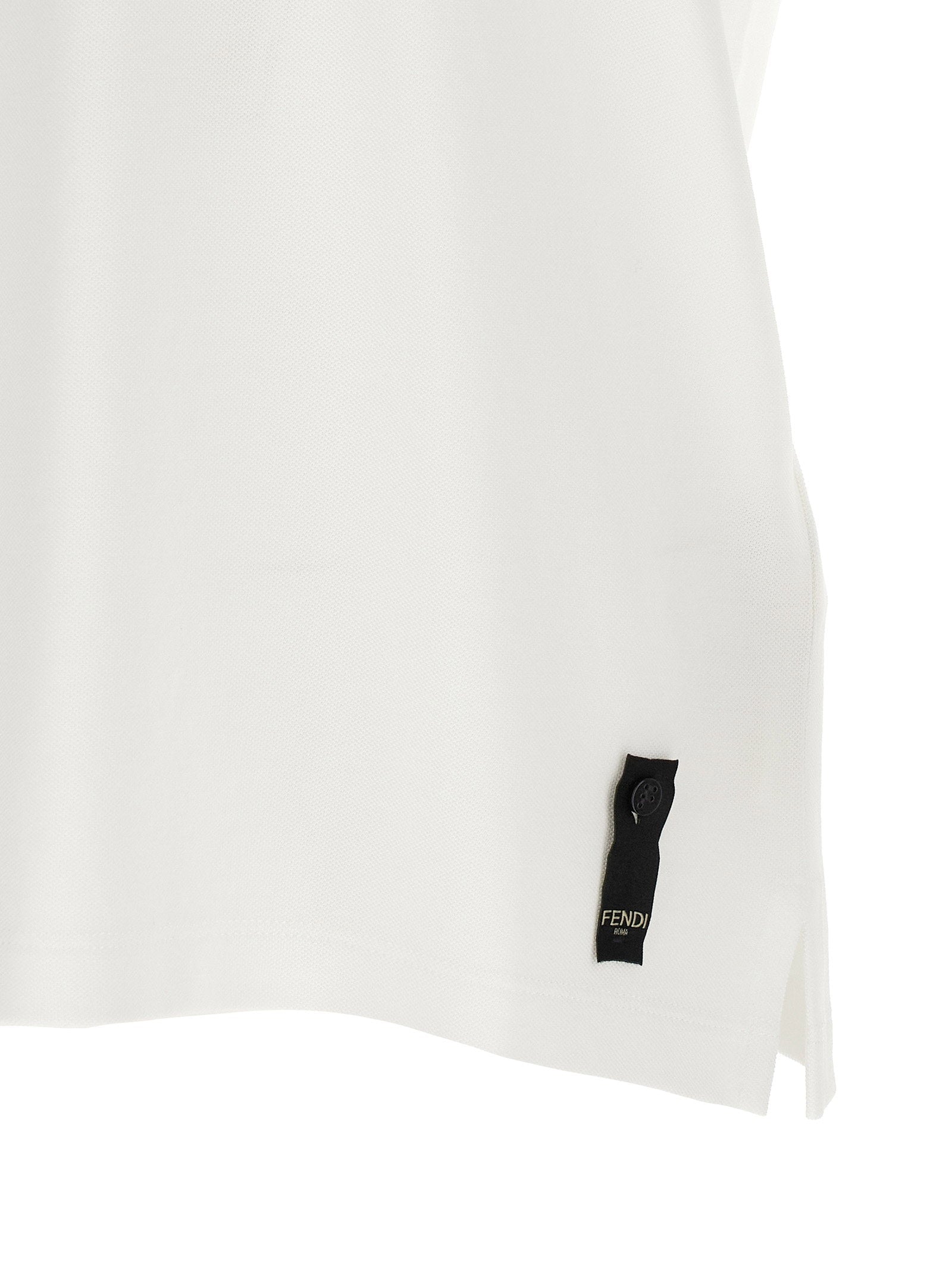 Fendi Fendi Ff Metallic Logo Polo Shirt