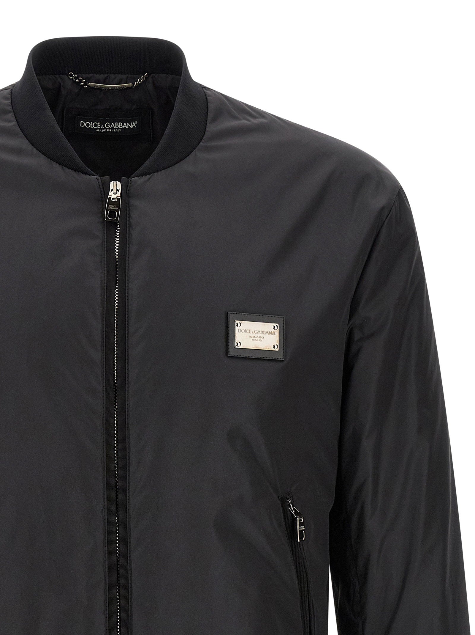 Dolce & Gabbana Dolce & Gabbana Logo Plaque Bomber Jacket