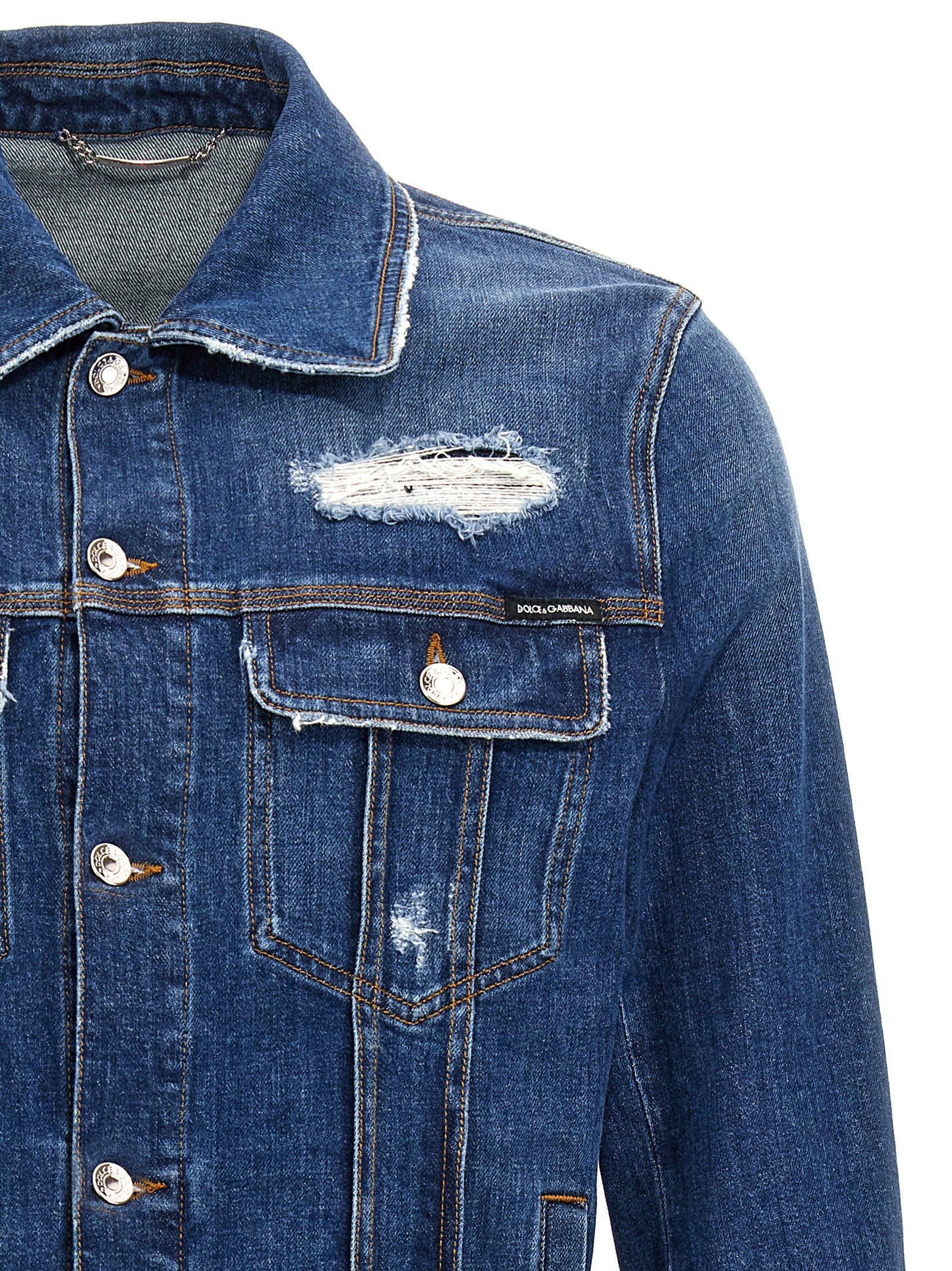 Dolce & Gabbana Dolce & Gabbana Denim Jacket With Used Effect