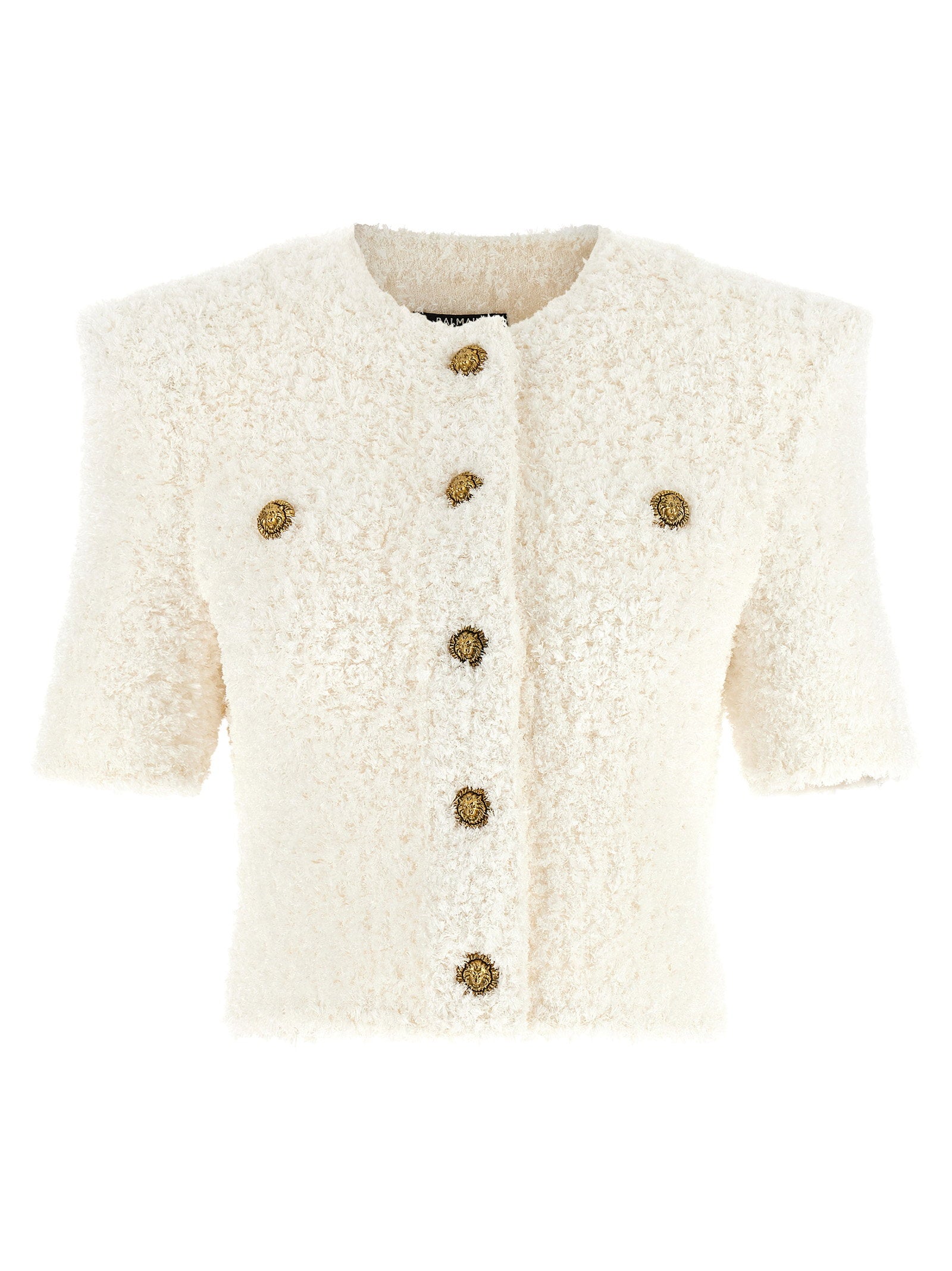 Balmain Balmain Cardigan Tweed Plumetis