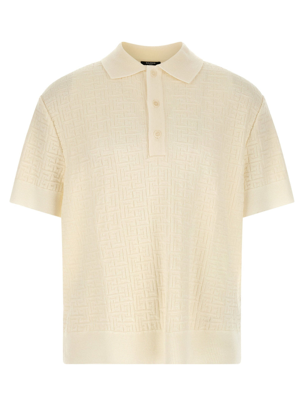 Balmain Balmain Monogram Jacquard Polo Shirt