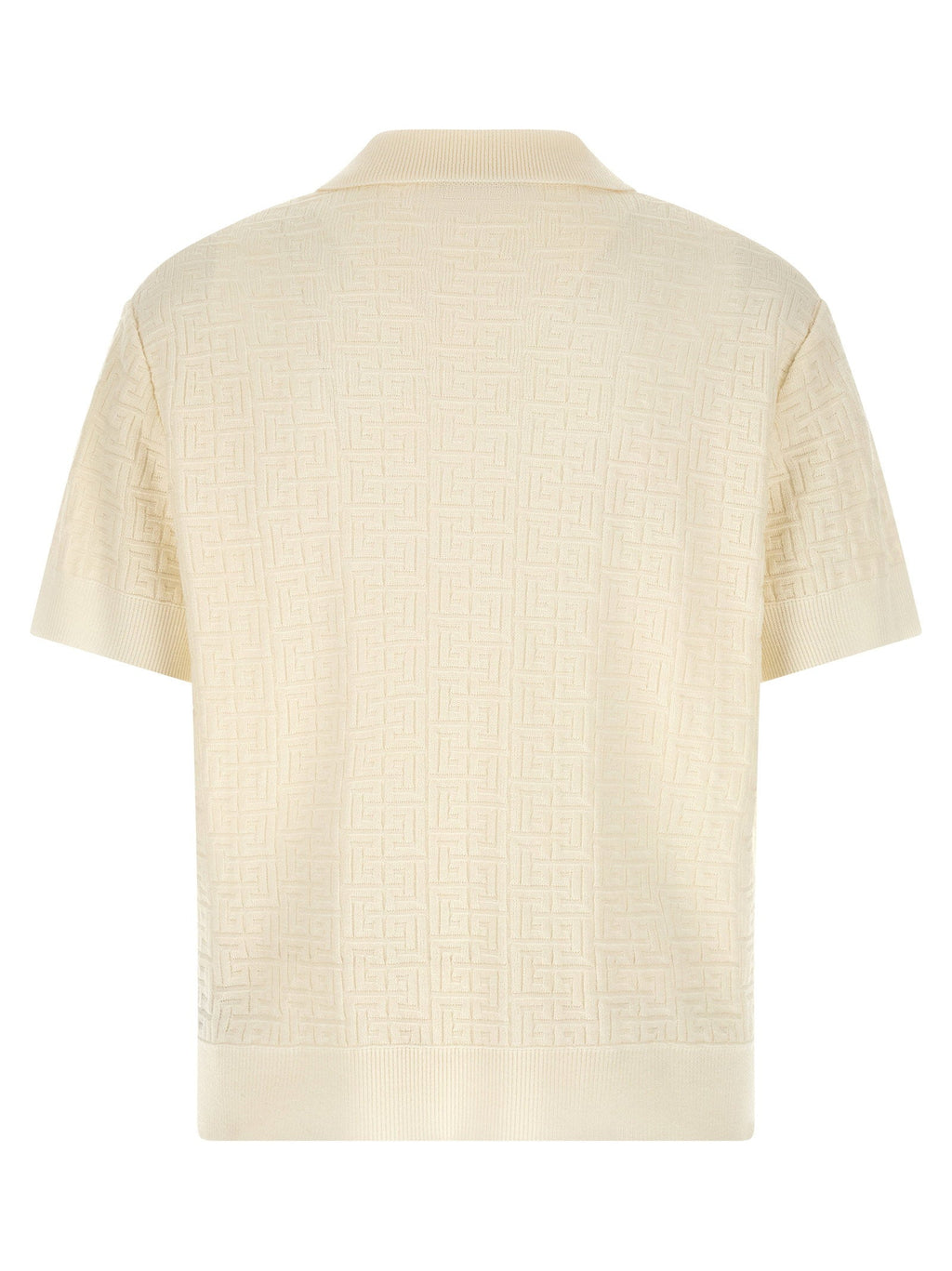 Balmain Balmain Monogram Jacquard Polo Shirt