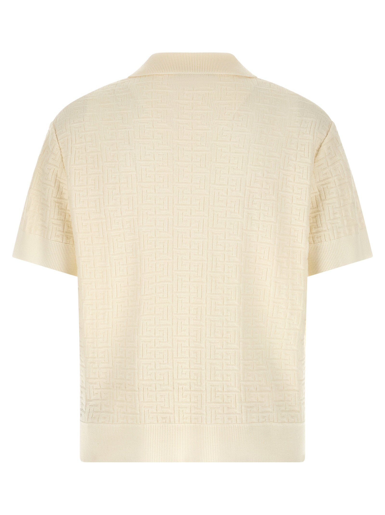 Balmain Balmain Monogram Jacquard Polo Shirt