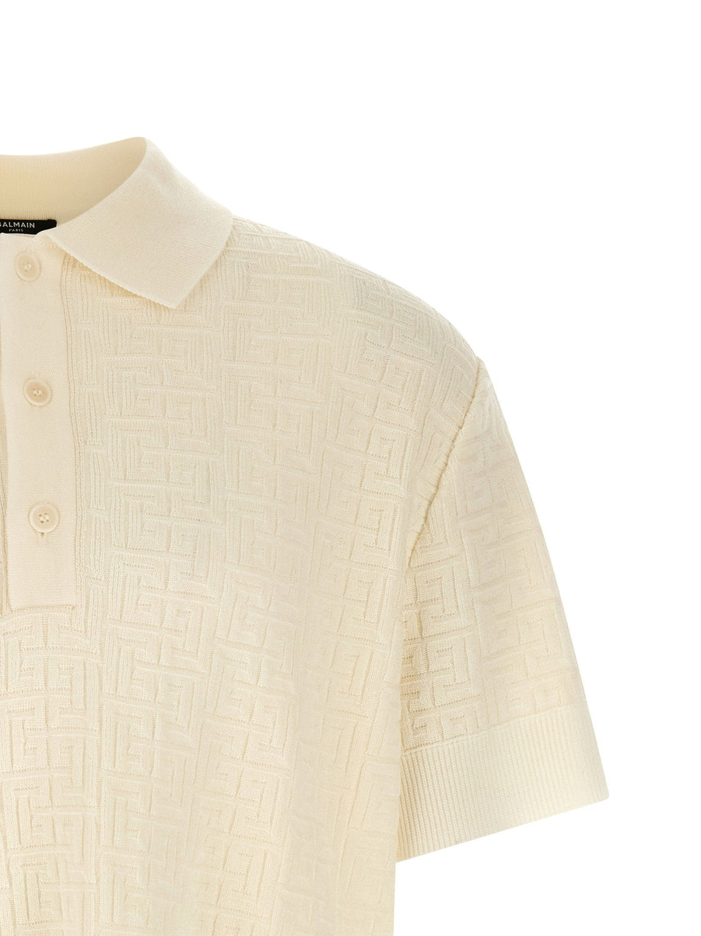 Balmain Balmain Monogram Jacquard Polo Shirt