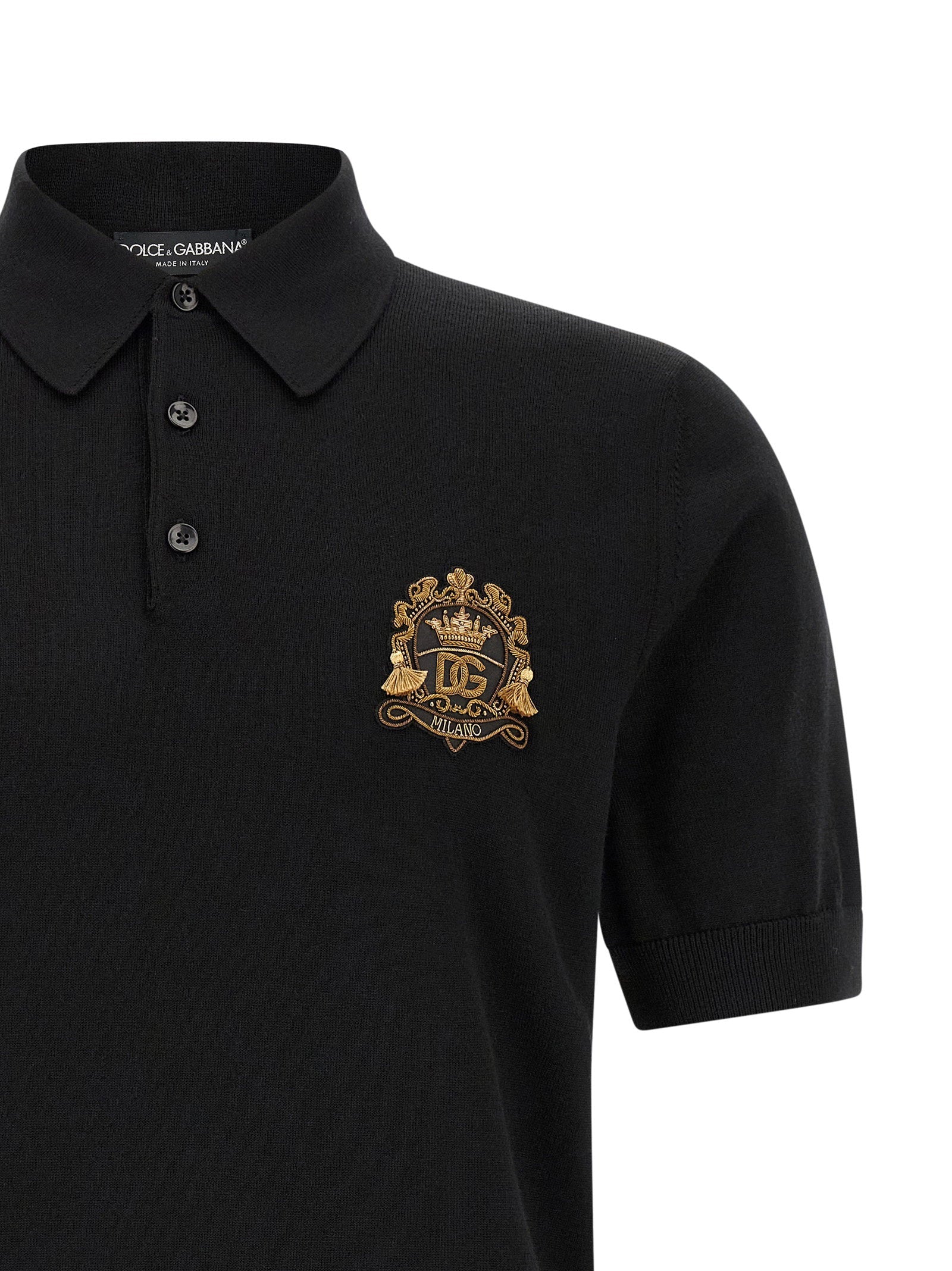 Dolce & Gabbana Dolce & Gabbana Heraldic Patch Polo Shirt