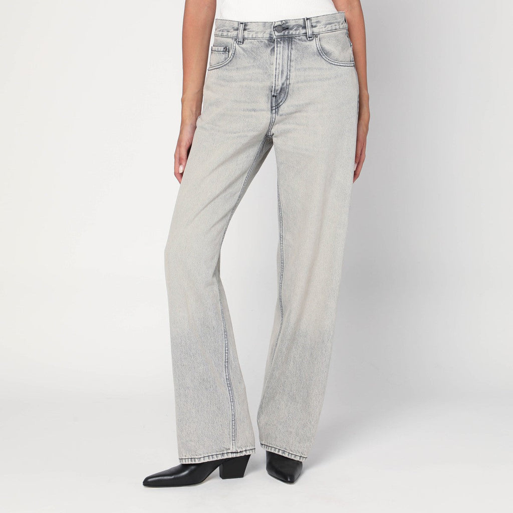 Haikure HAIKURE Wide pearl grey washed effect jeans