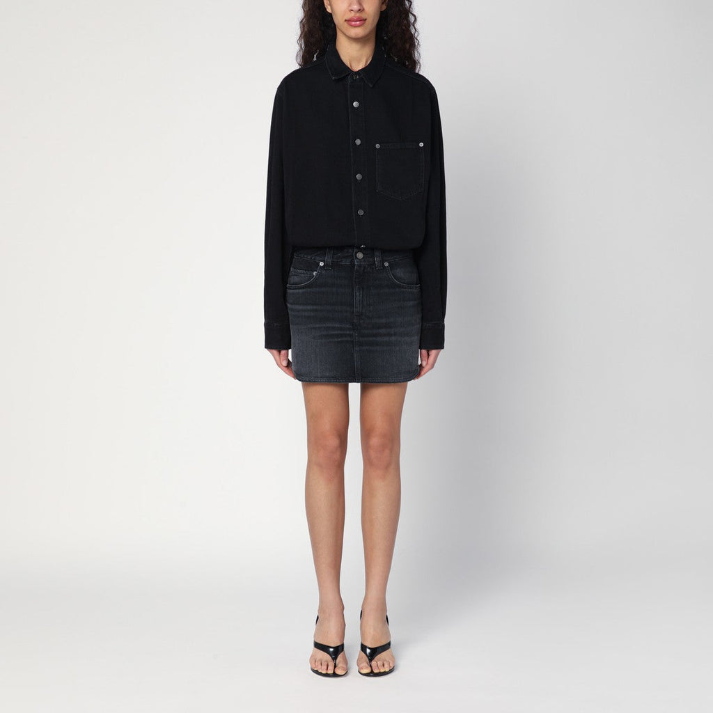 Haikure HAIKURE Washed black Tamu mini dress in denim