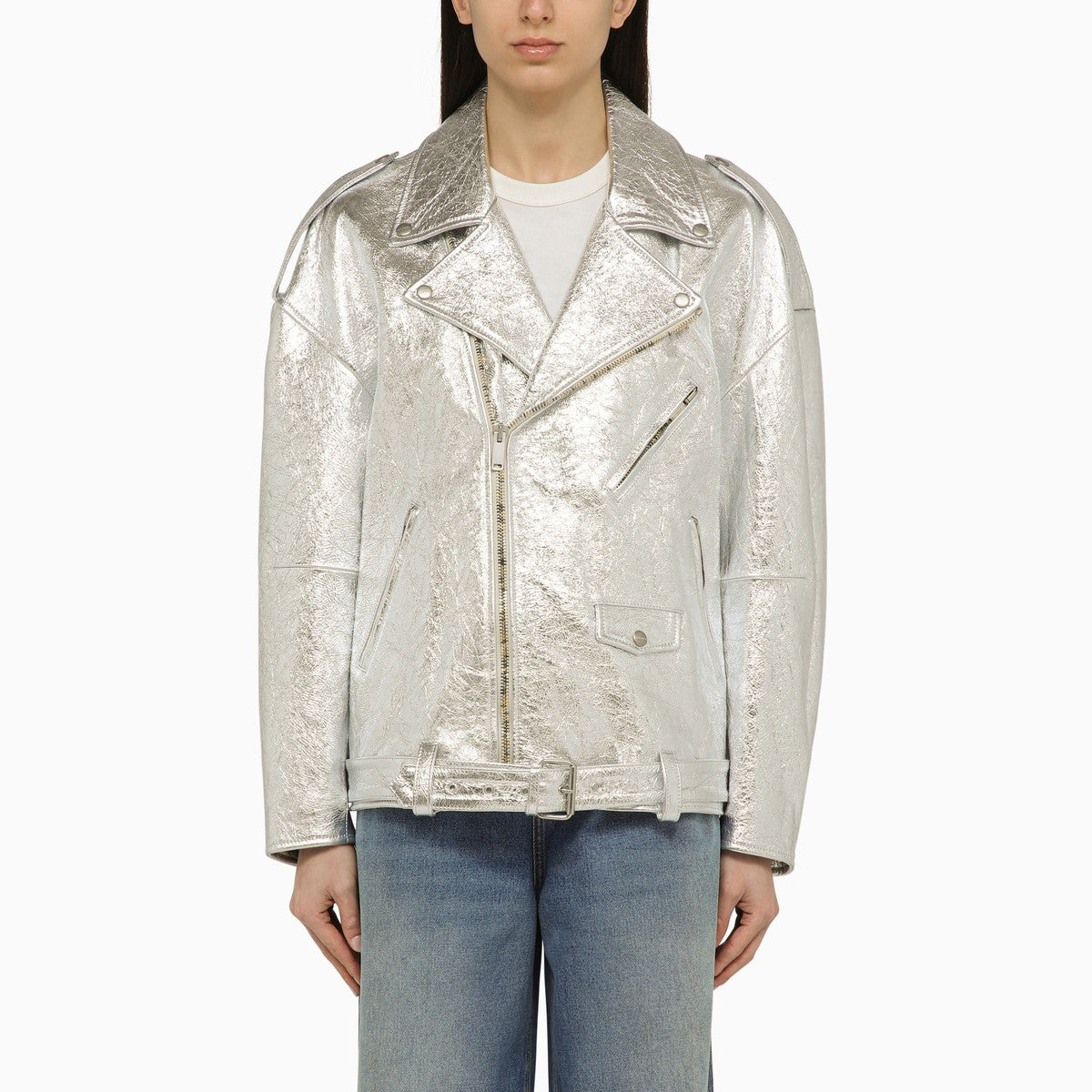 HALFBOY HALFBOY Silver leather jacket