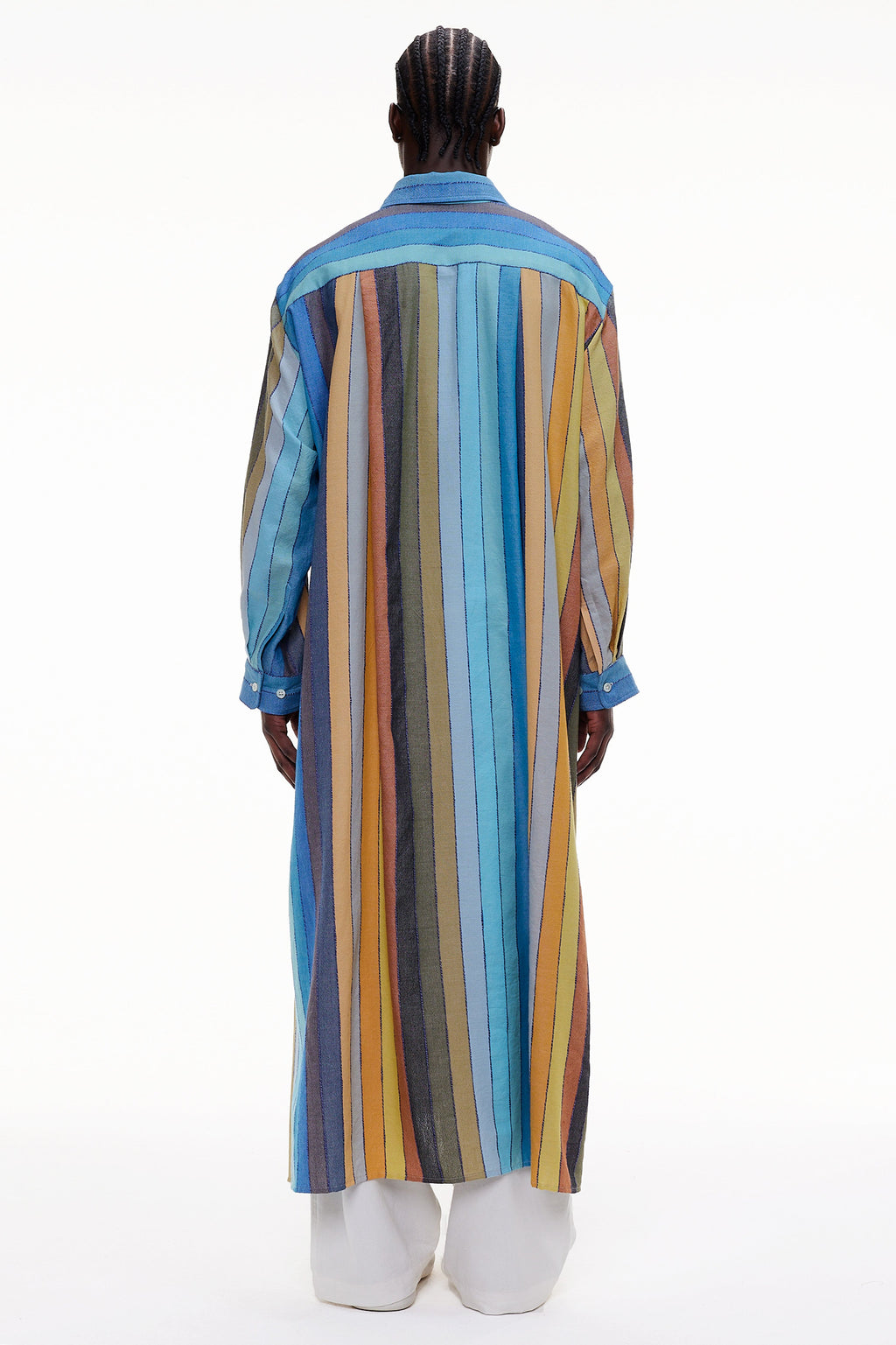 The Drawstring Shirt Dress - Stripe 29