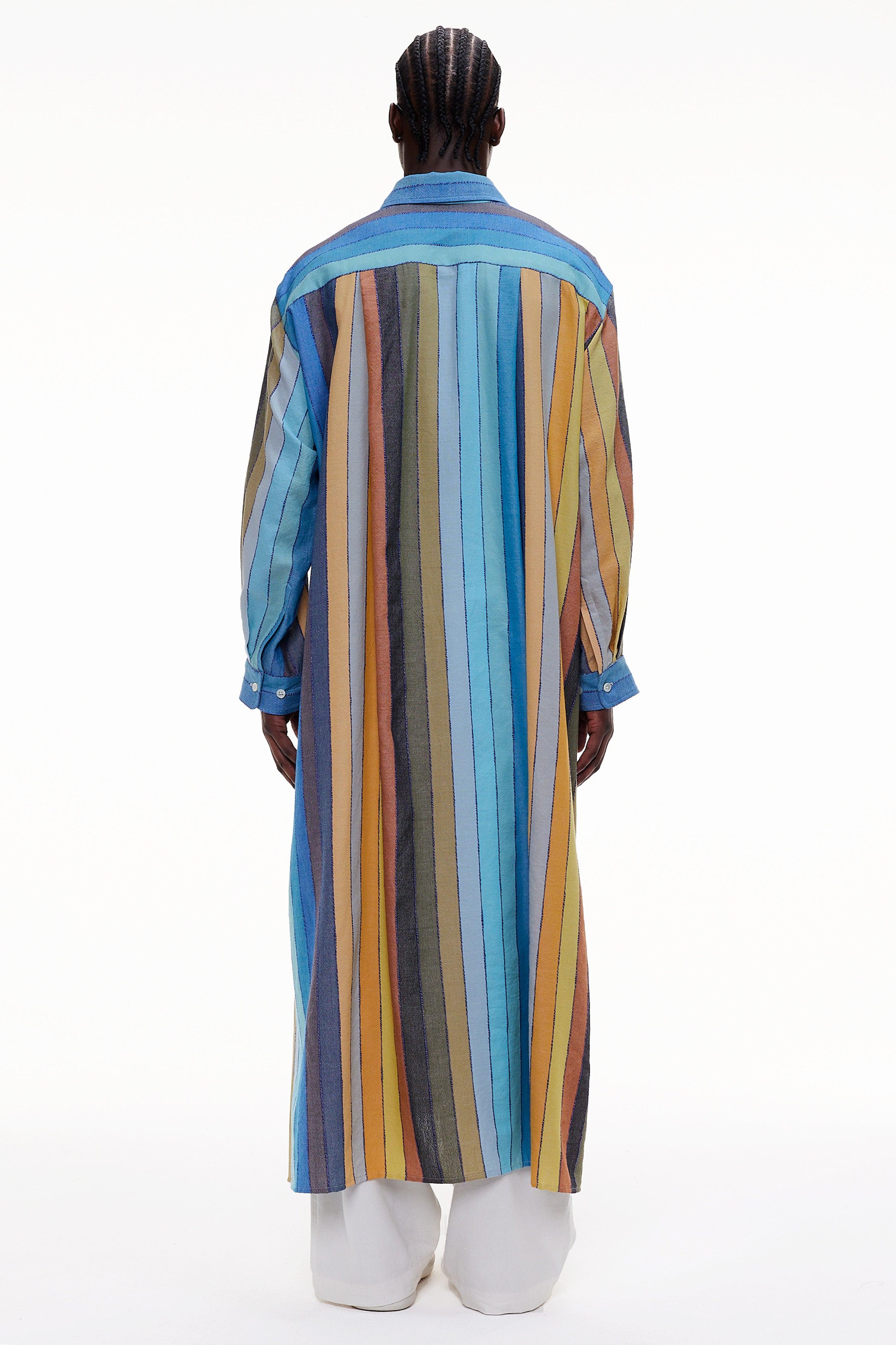 The Drawstring Shirt Dress - Stripe 29