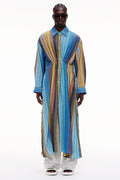 The Drawstring Shirt Dress - Stripe 29