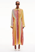 The Drawstring Shirt Dress - Stripe 74
