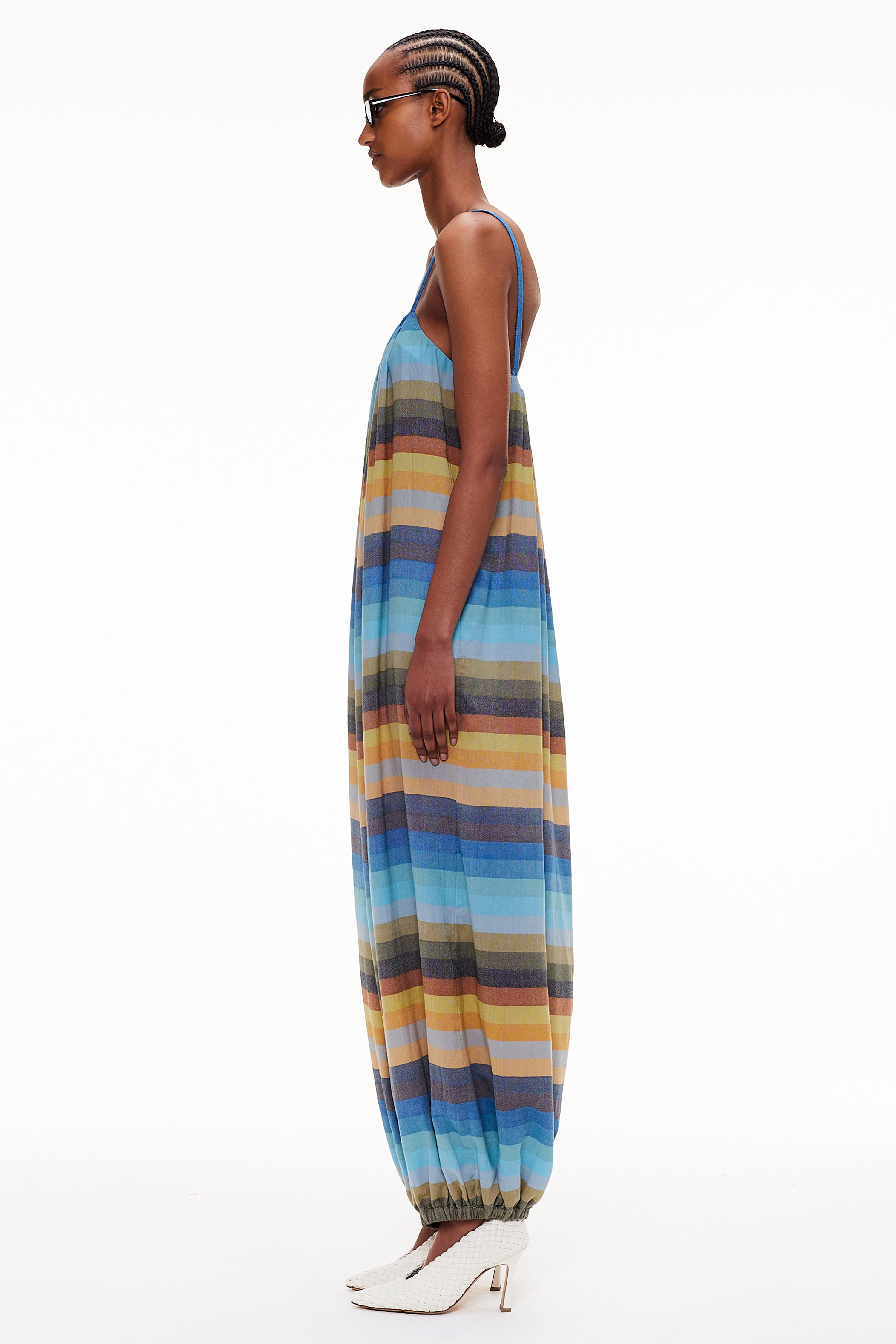 The Balloon Jumpsuit - Stripe 34