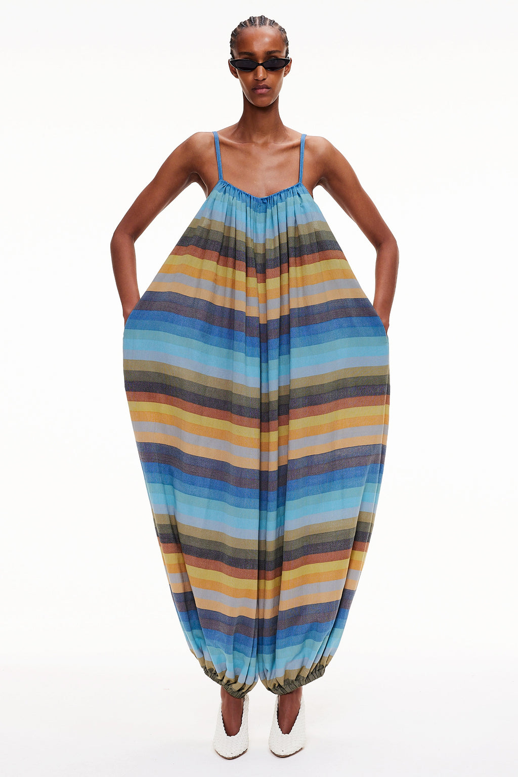 The Balloon Jumpsuit - Stripe 34