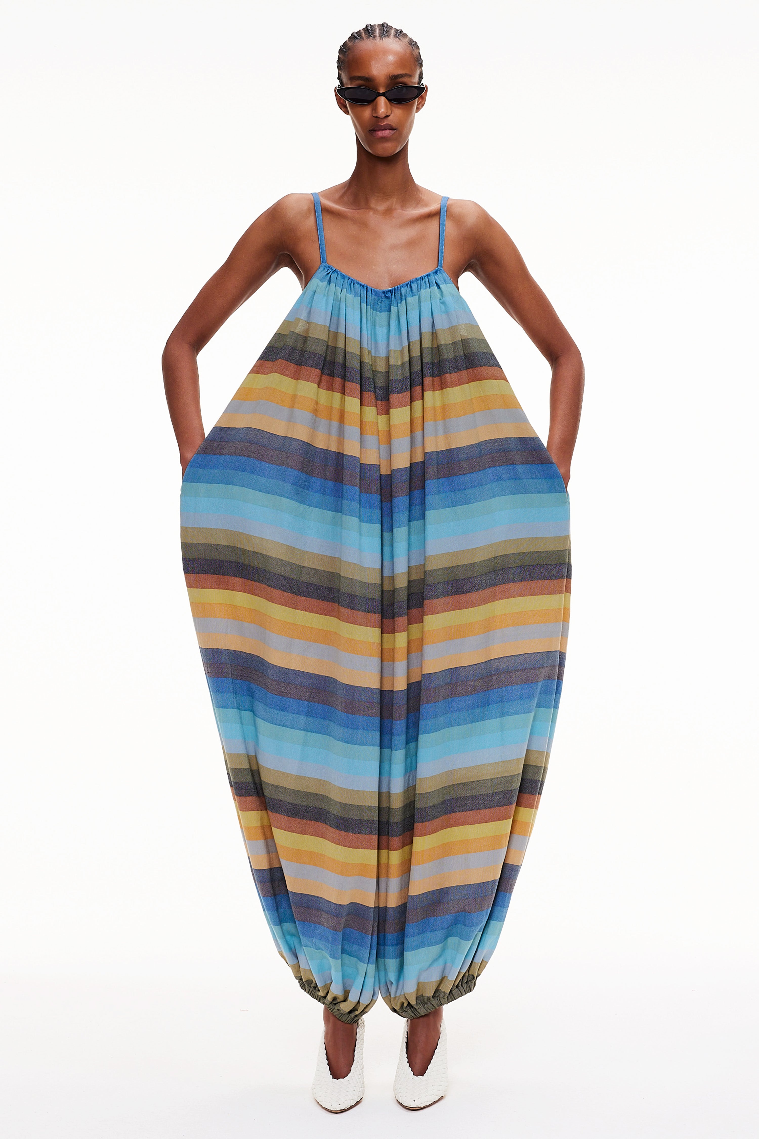 The Balloon Jumpsuit - Stripe 34