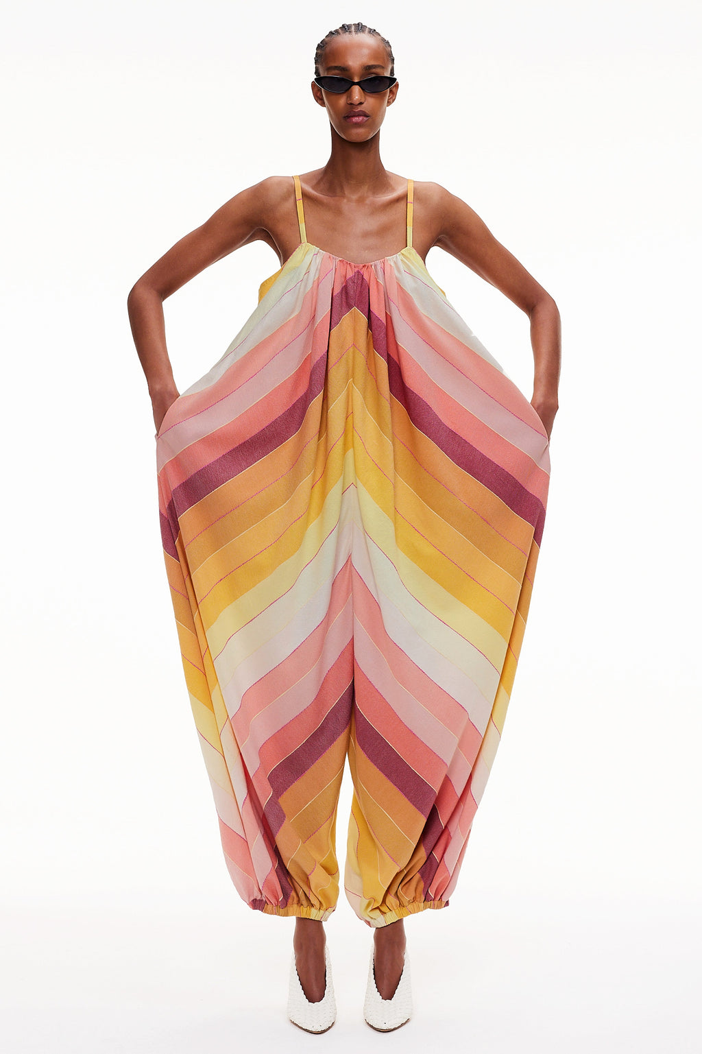 The Balloon Jumpsuit - Stripe 79