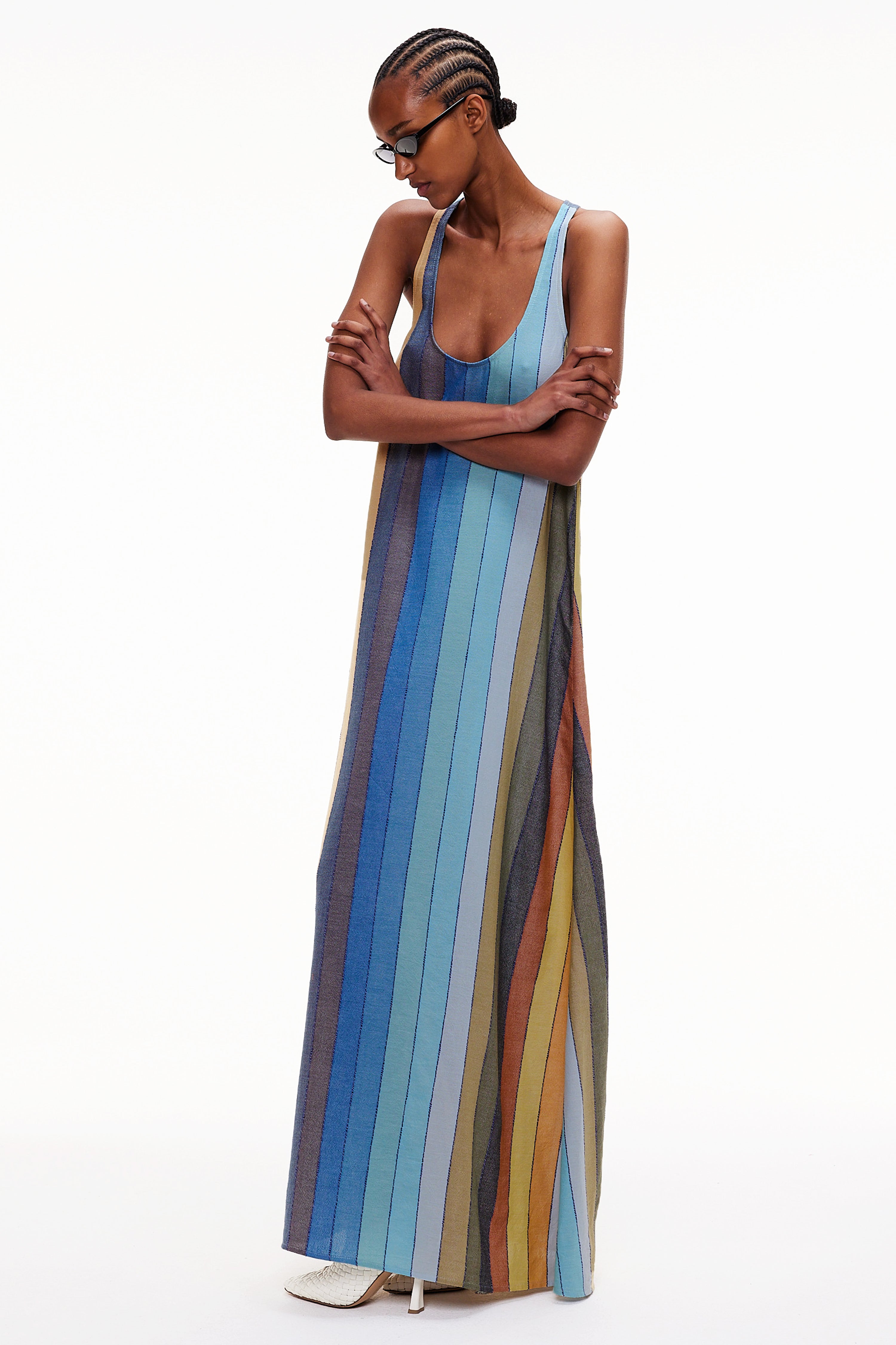 The T-Back Tank Dress - Stripe 31