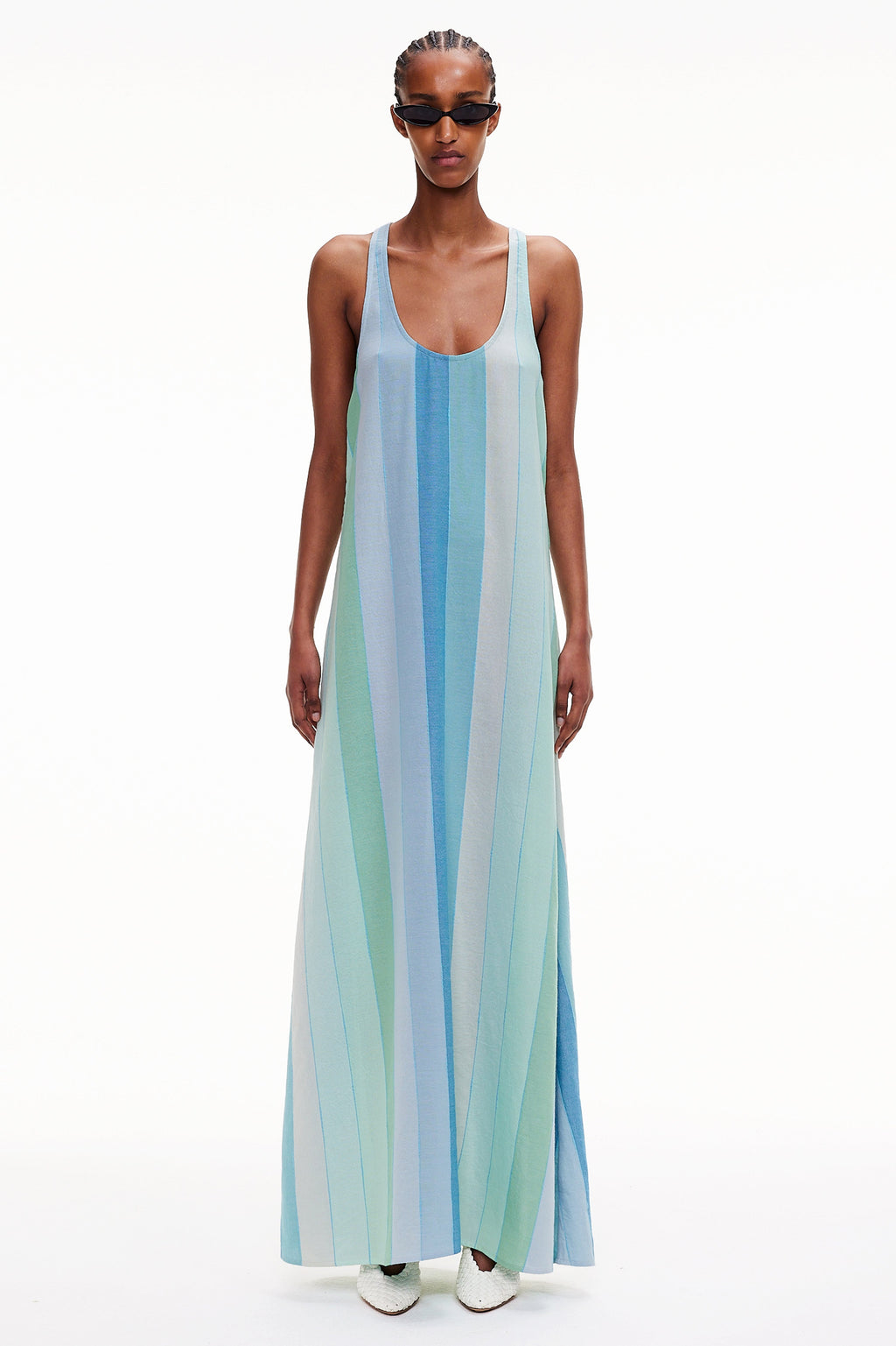 The T-Back Tank Dress - Stripe 42