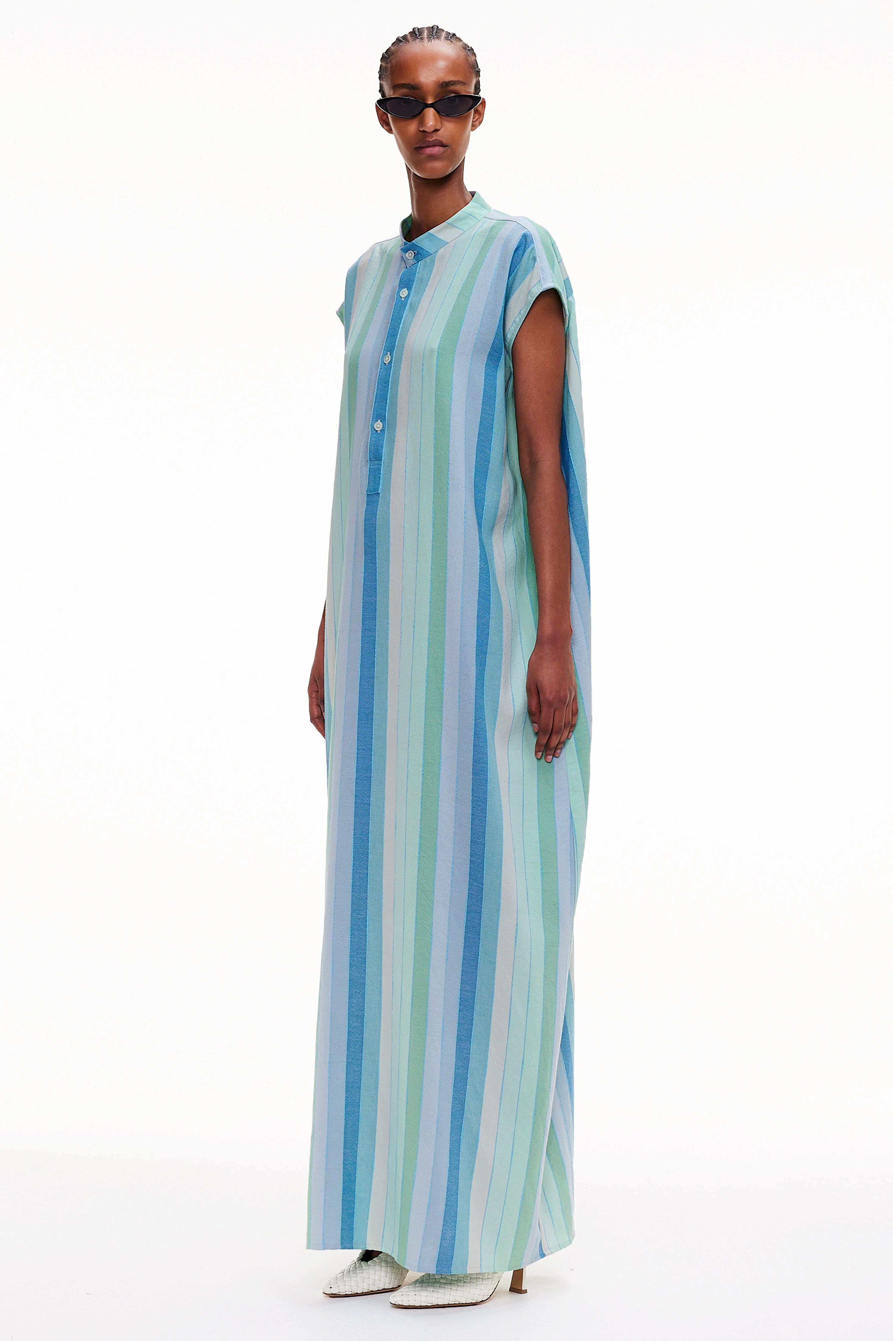 The Column Caftan - Stripe 45