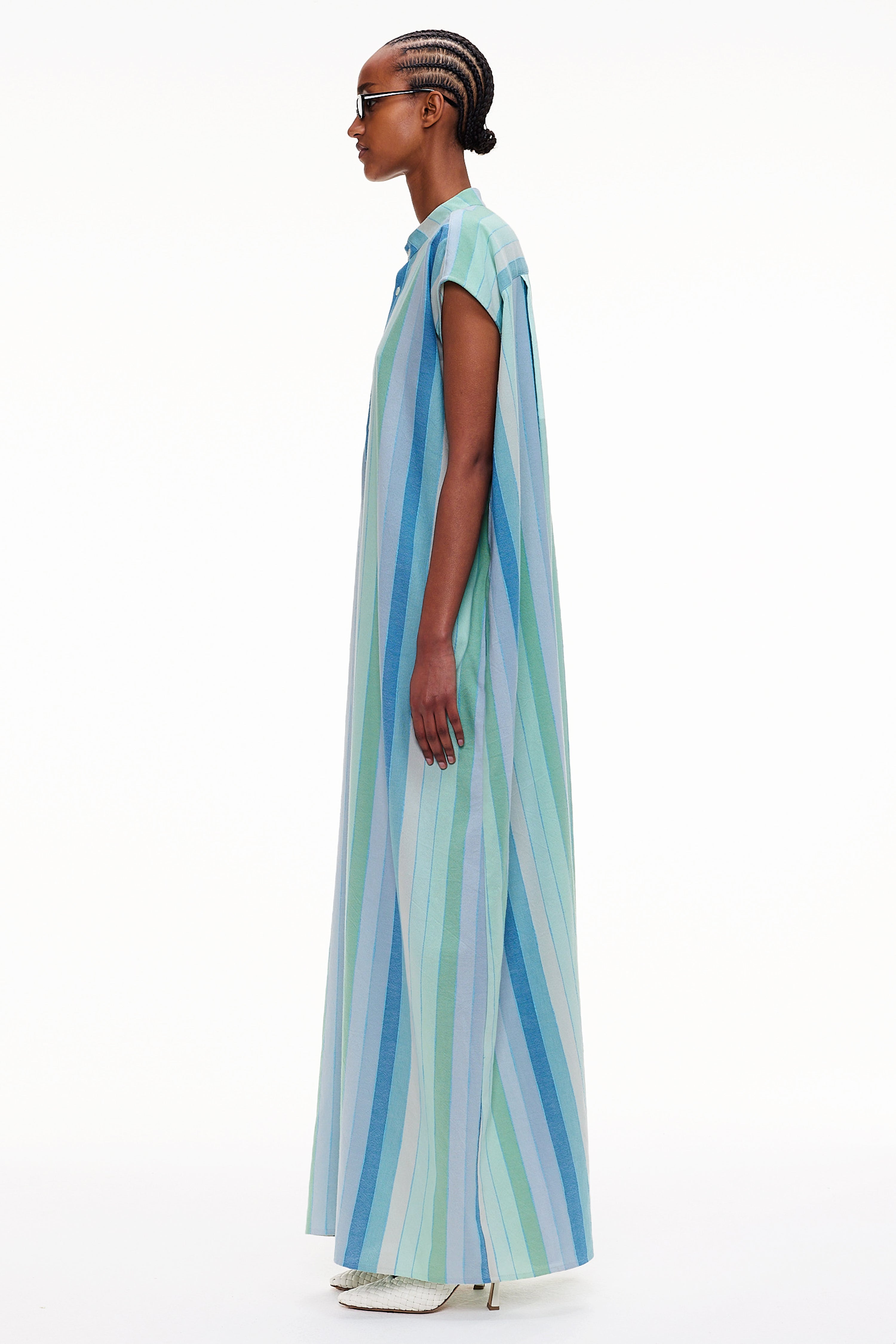The Column Caftan - Stripe 45