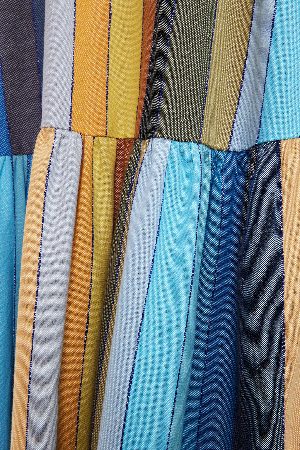 The Gathered Waist Dress - Stripe 32