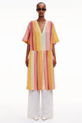 The Gathered Waist Dress - Stripe 82