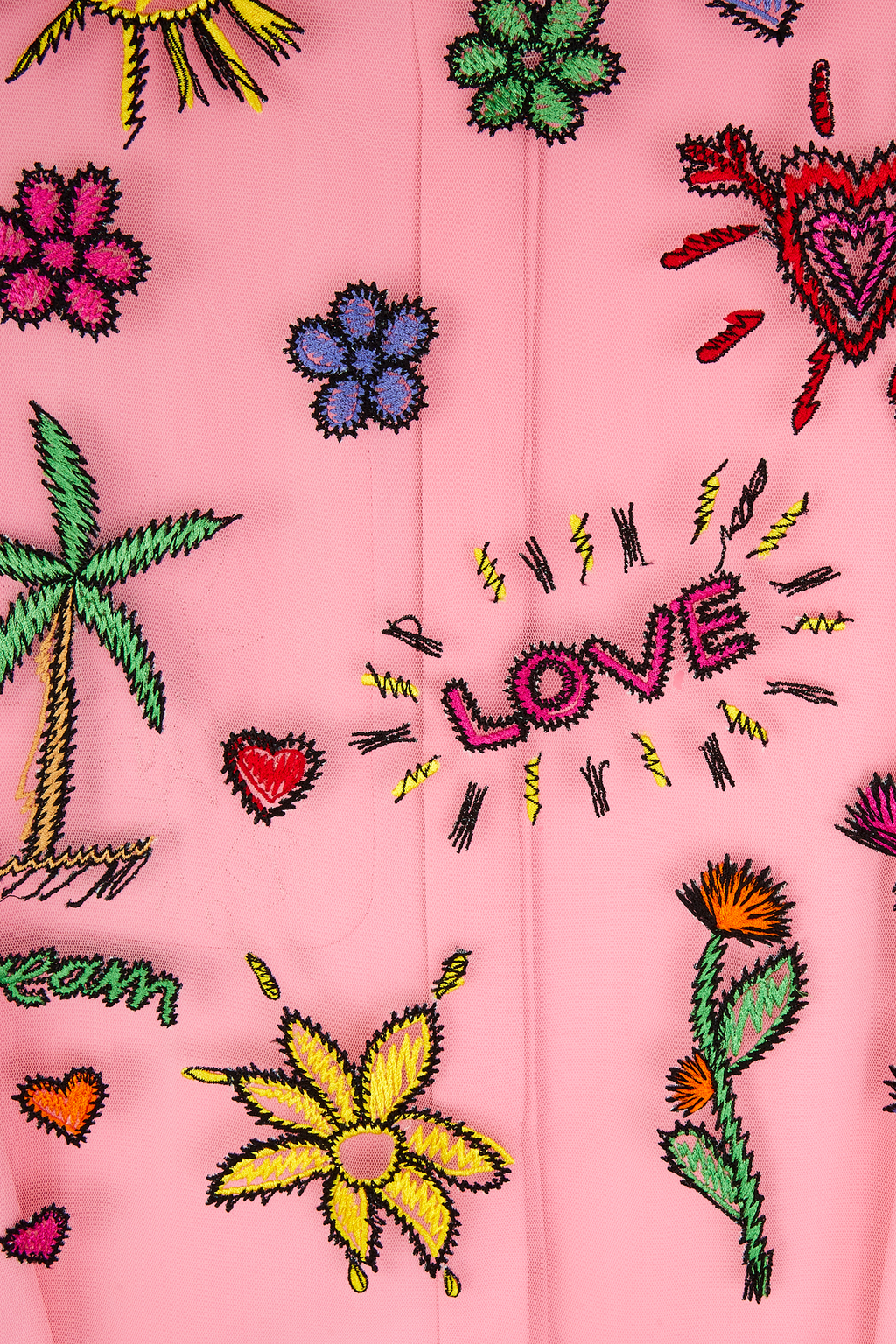 Embroidered Mesh Back Jumpsuit