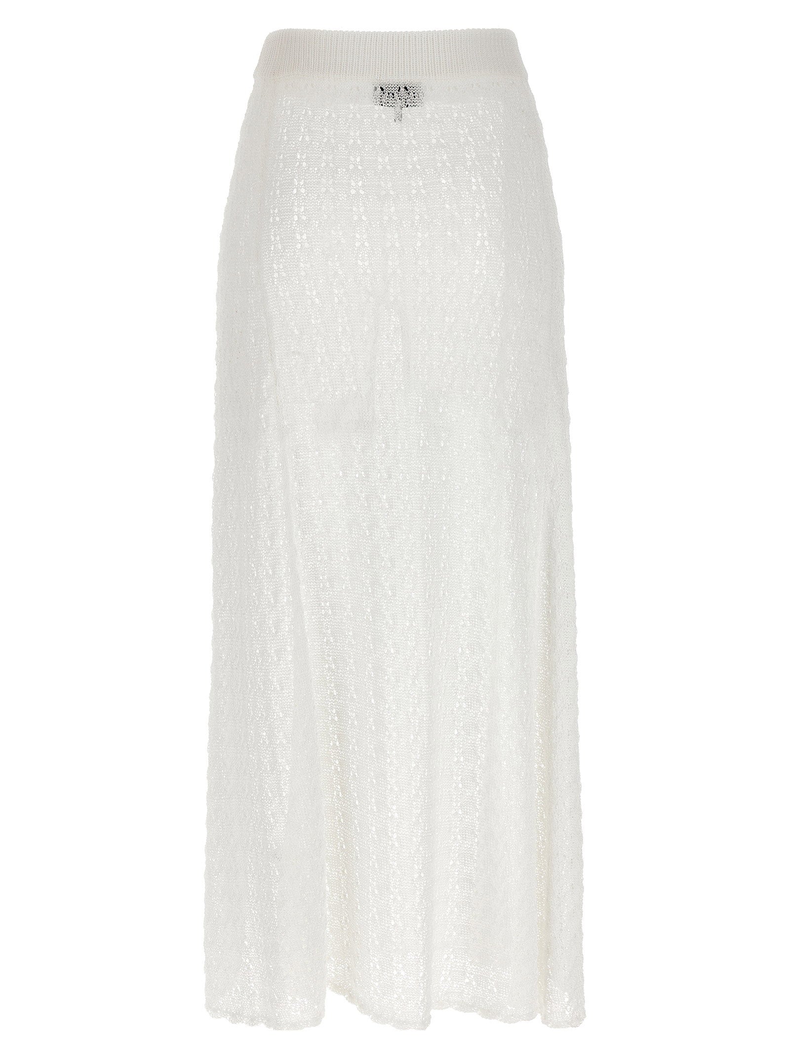 Ganni Ganni Shiny Pointelle Knit Skirt