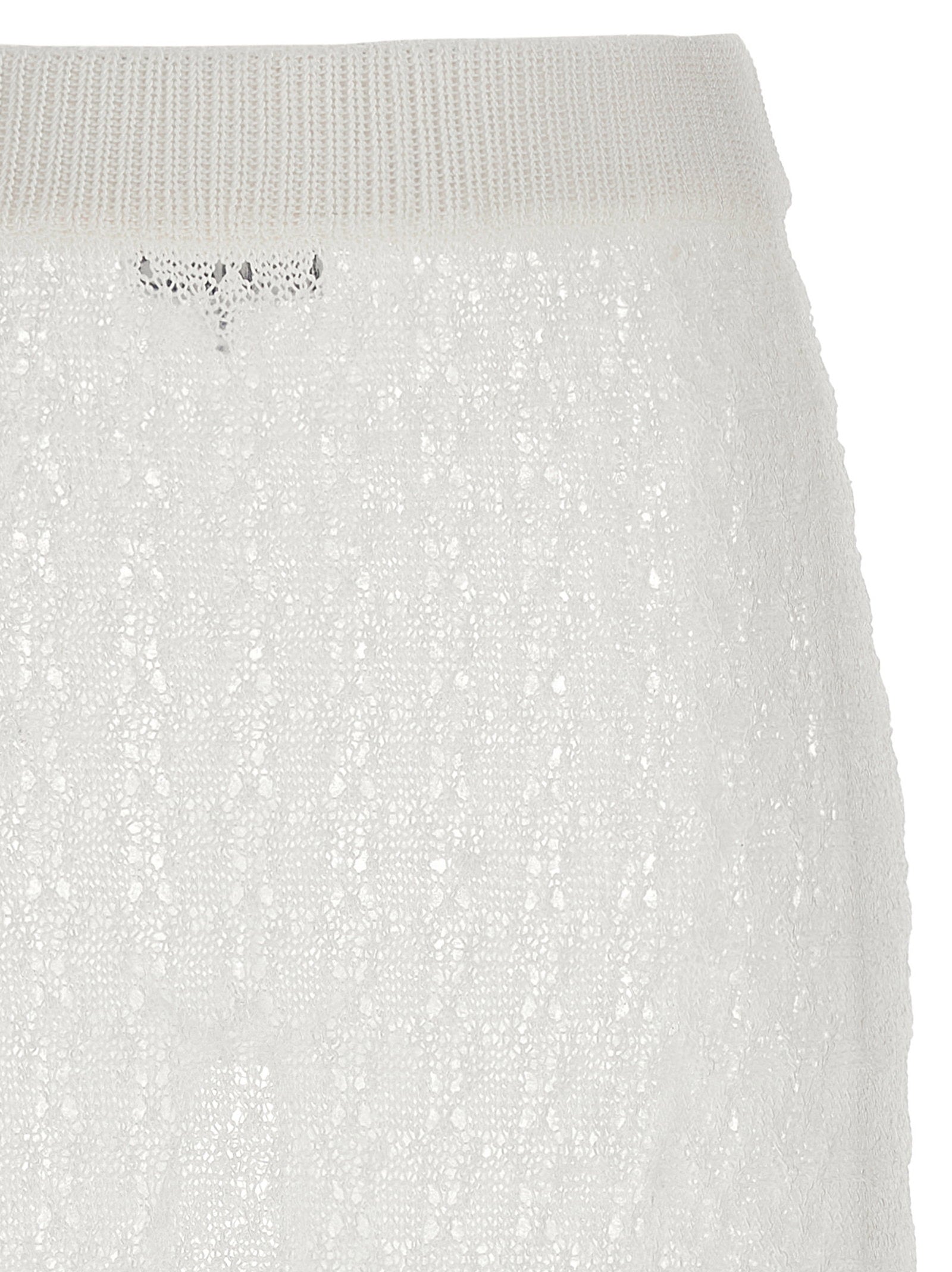 Ganni Ganni Shiny Pointelle Knit Skirt