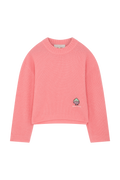 Kaki Love Embroidered Cashmere Mix Sweater