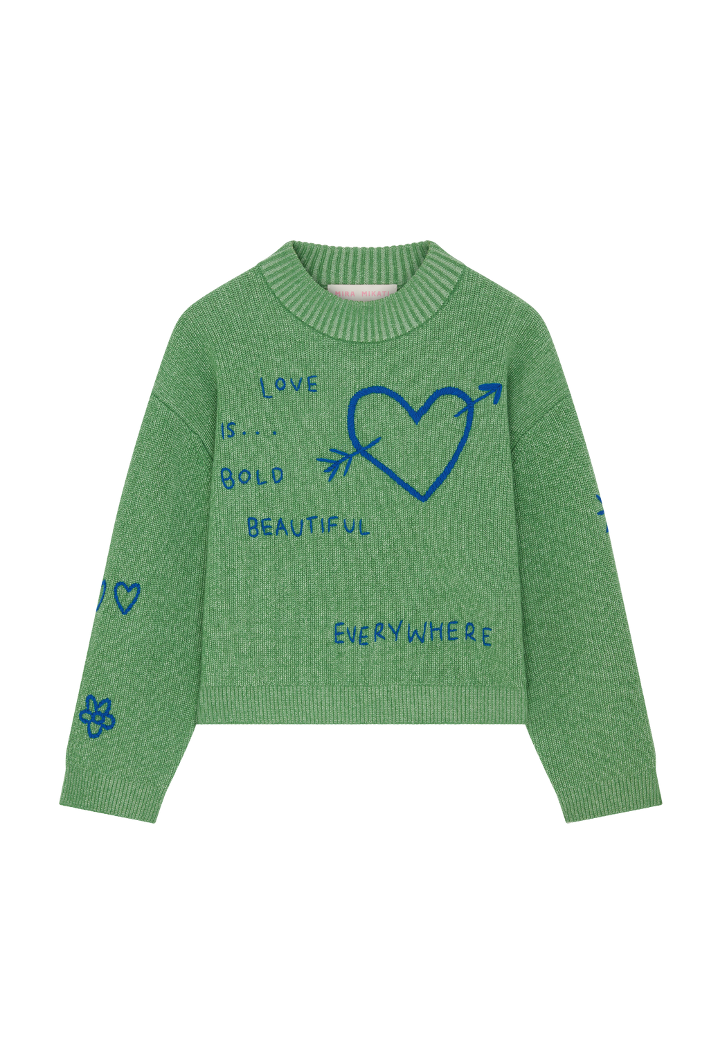 Crew Neck Sweater With Embroidery