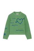 Crew Neck Sweater With Embroidery