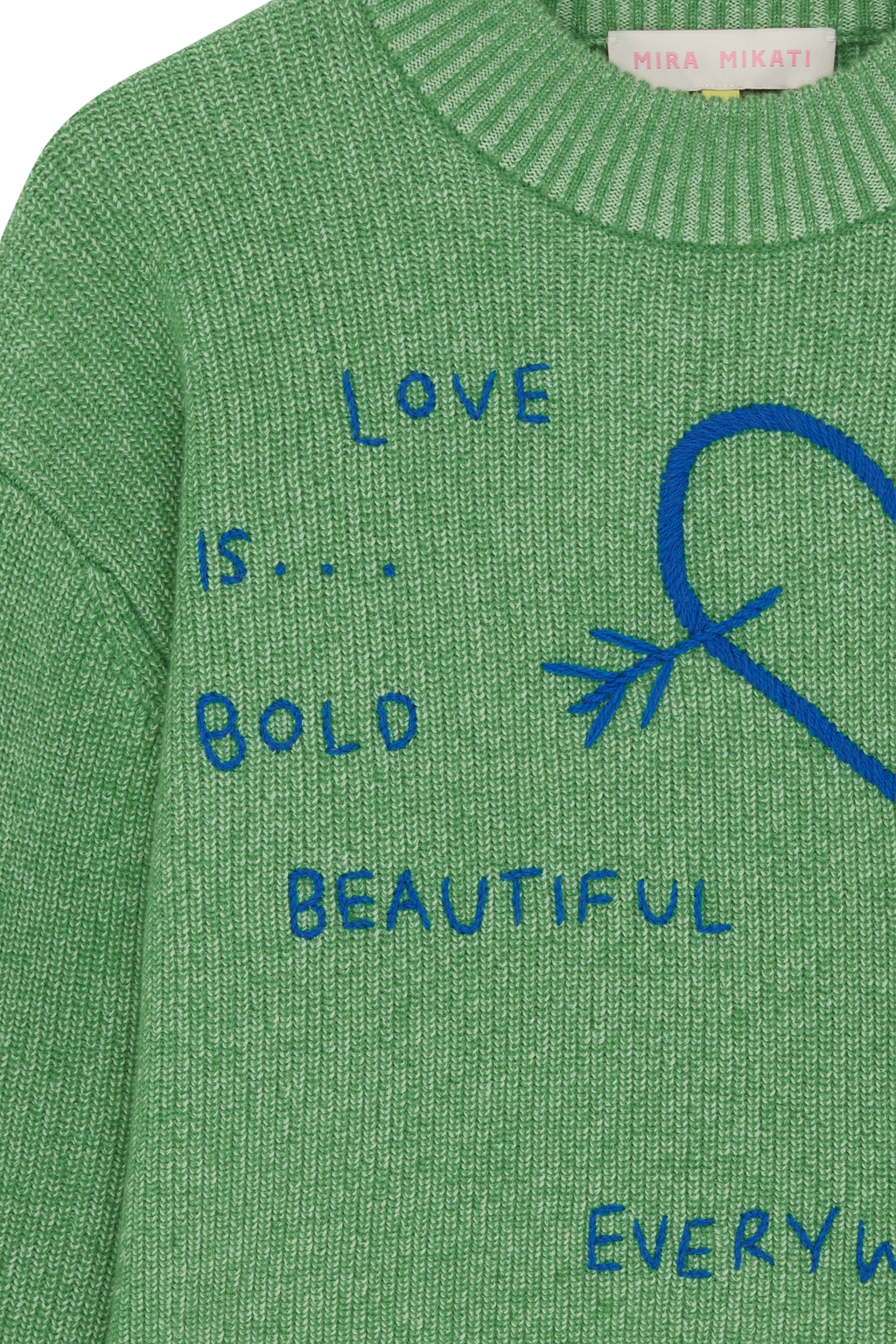 Crew Neck Sweater With Embroidery