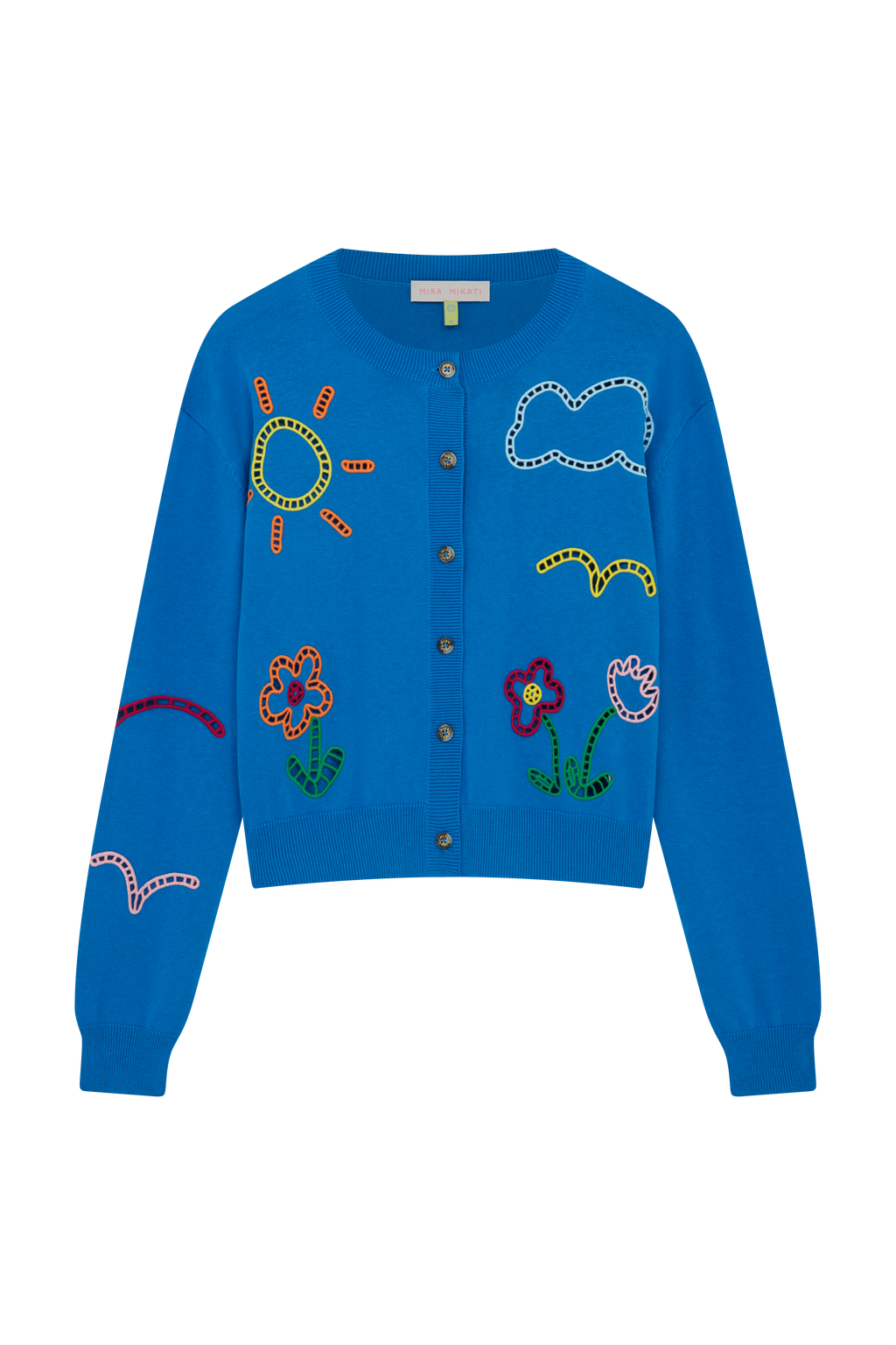 Cardigan With Cut Out Embroidery