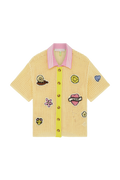 Crochet Polo Shirt With Patches