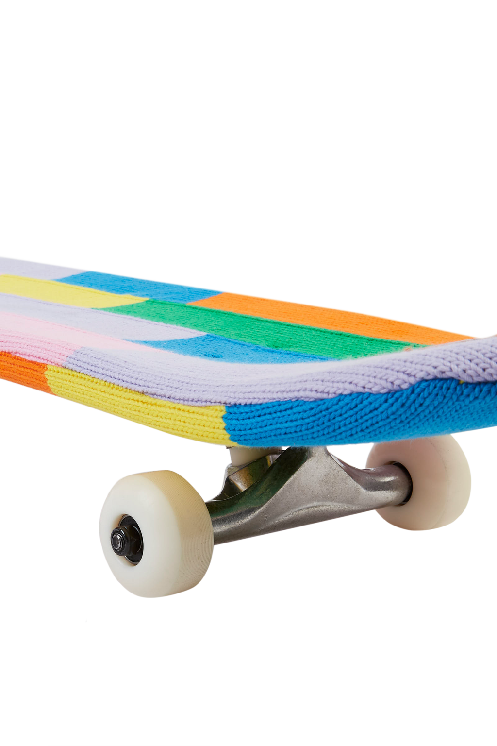 Color Block Knitted Covered Skateboard
