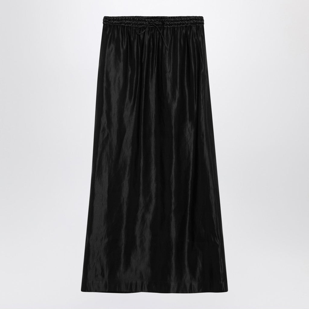 LouLou De Saison LouLou De Saison Black skirt in linen and silk