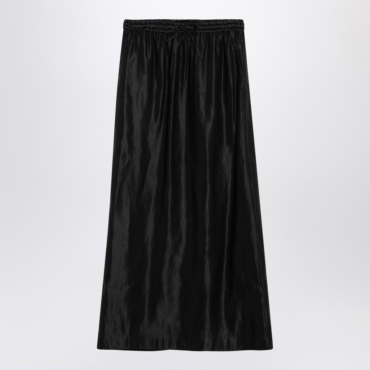 LouLou De Saison LouLou De Saison Black skirt in linen and silk