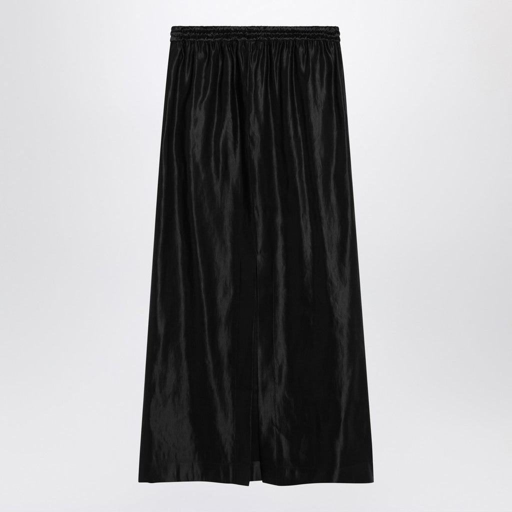 LouLou De Saison LouLou De Saison Black skirt in linen and silk