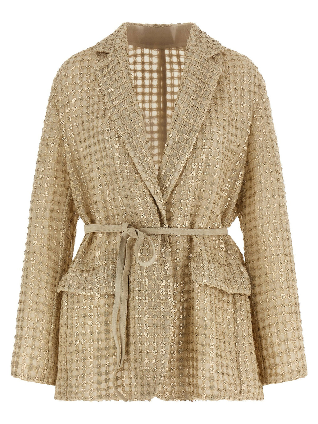 Brunello Cucinelli Brunello Cucinelli Dazzling Net Embroidery Organza Blazer