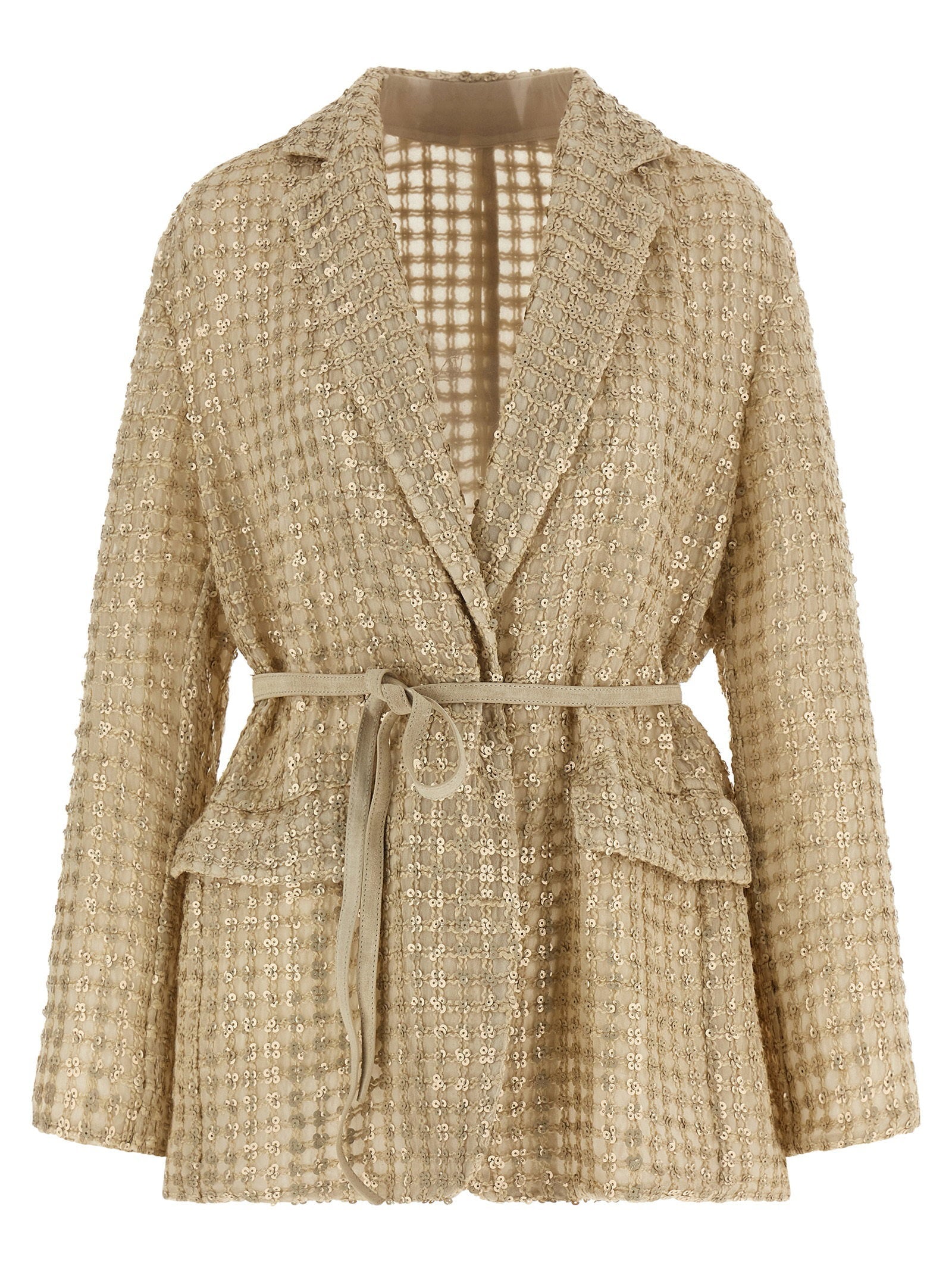 Brunello Cucinelli Brunello Cucinelli Dazzling Net Embroidery Organza Blazer