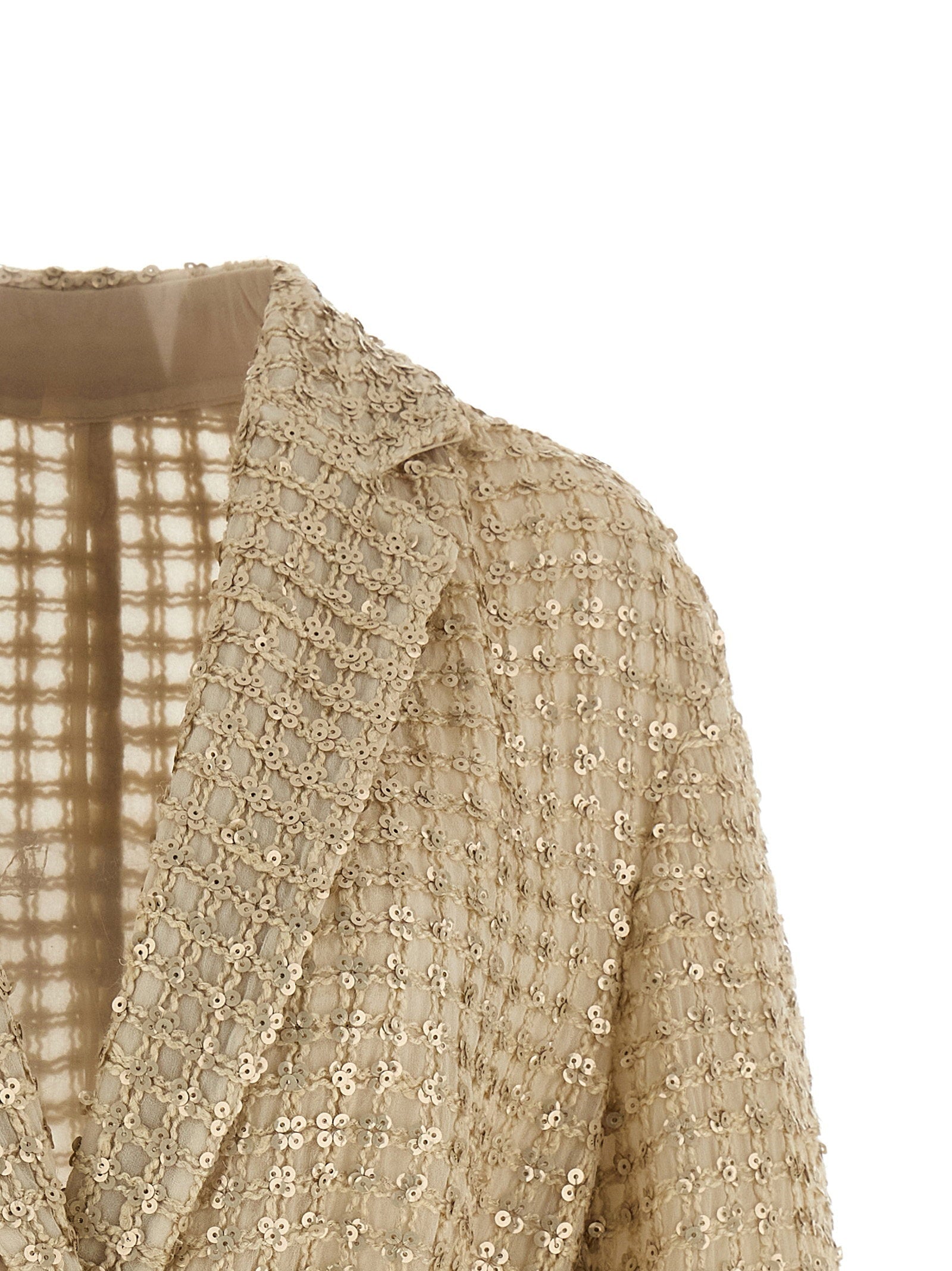 Brunello Cucinelli Brunello Cucinelli Dazzling Net Embroidery Organza Blazer