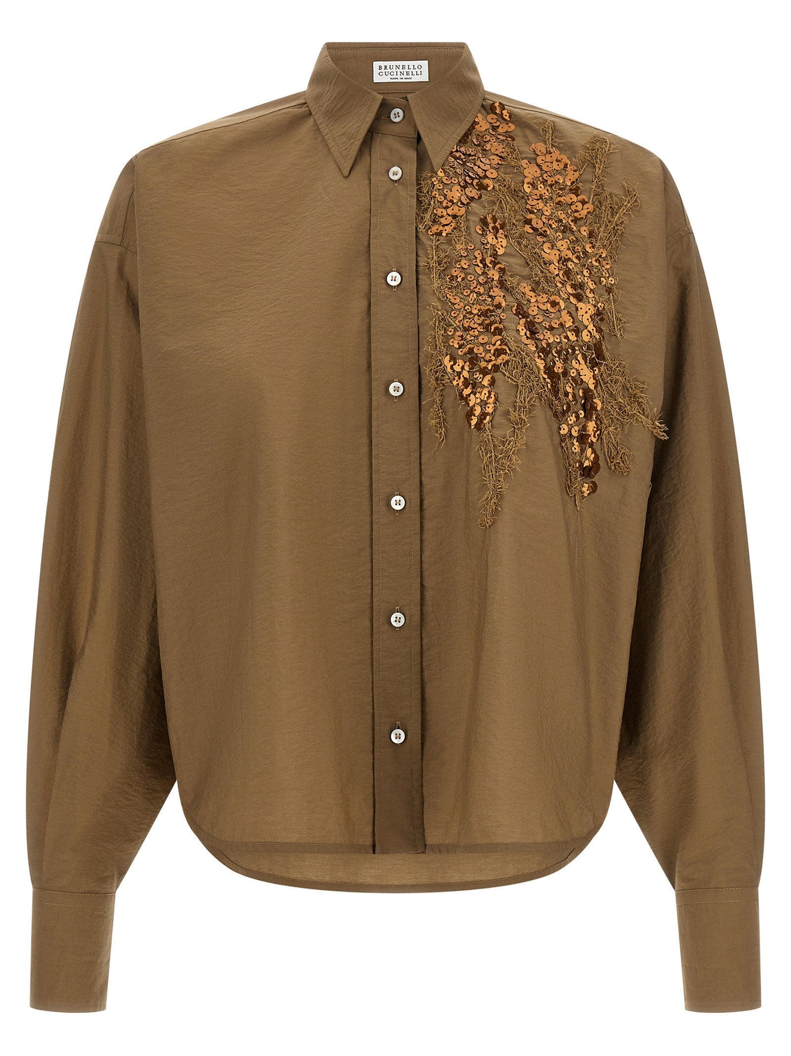 Brunello Cucinelli Brunello Cucinelli Dazzling Seabed Embroidery Shirt