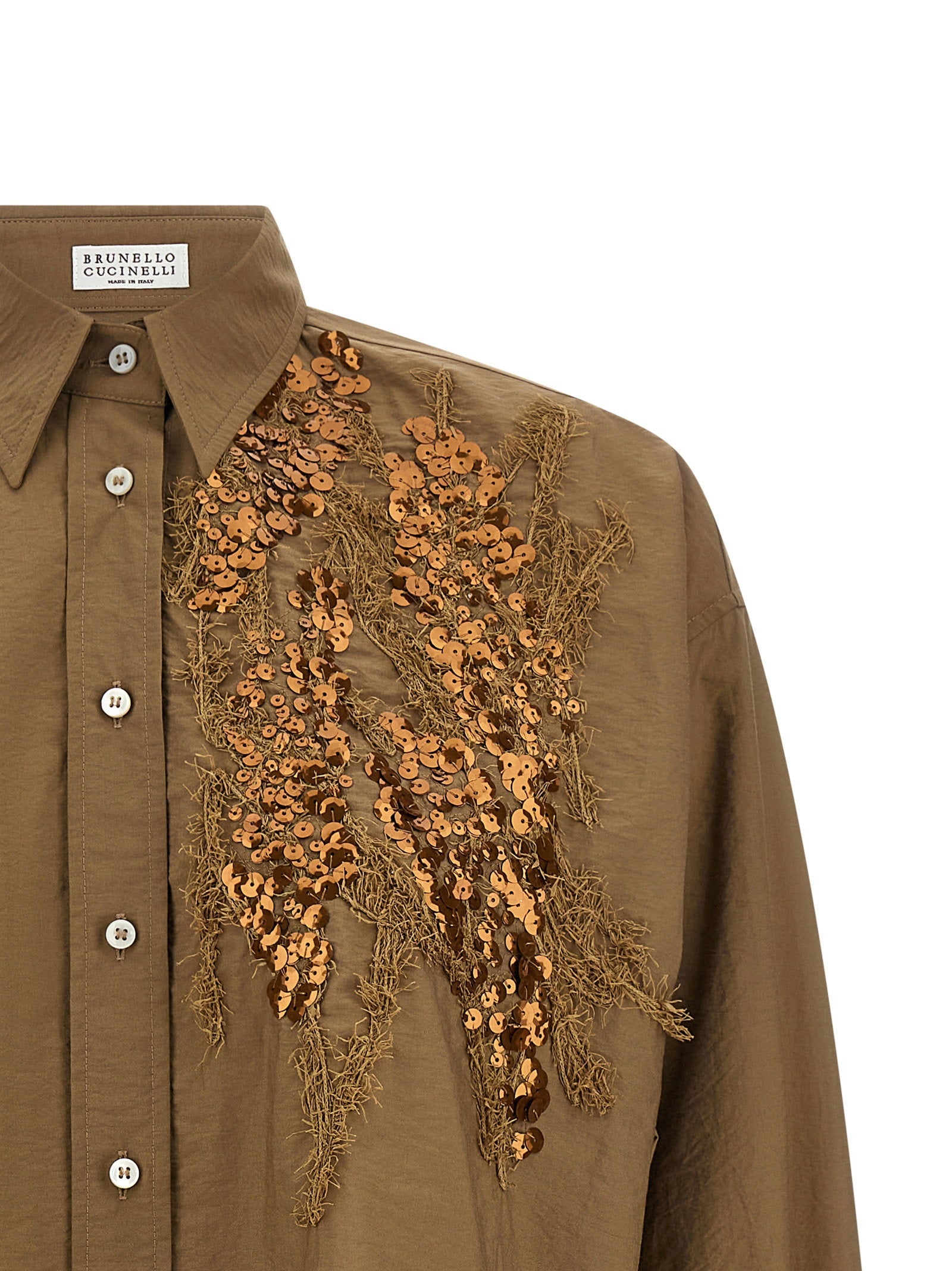 Brunello Cucinelli Brunello Cucinelli Dazzling Seabed Embroidery Shirt