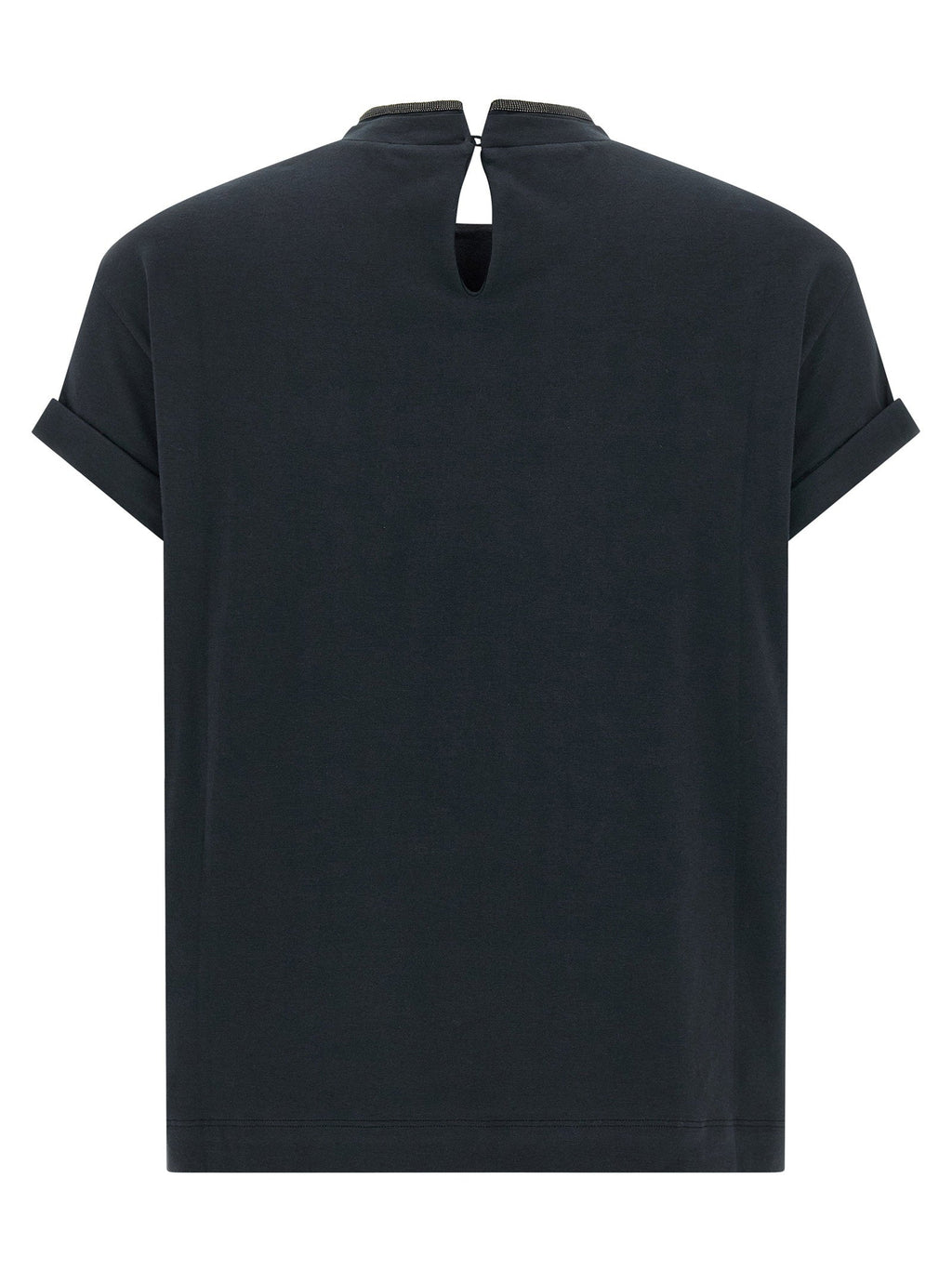 Brunello Cucinelli Brunello Cucinelli Shiny Collar T-shirt